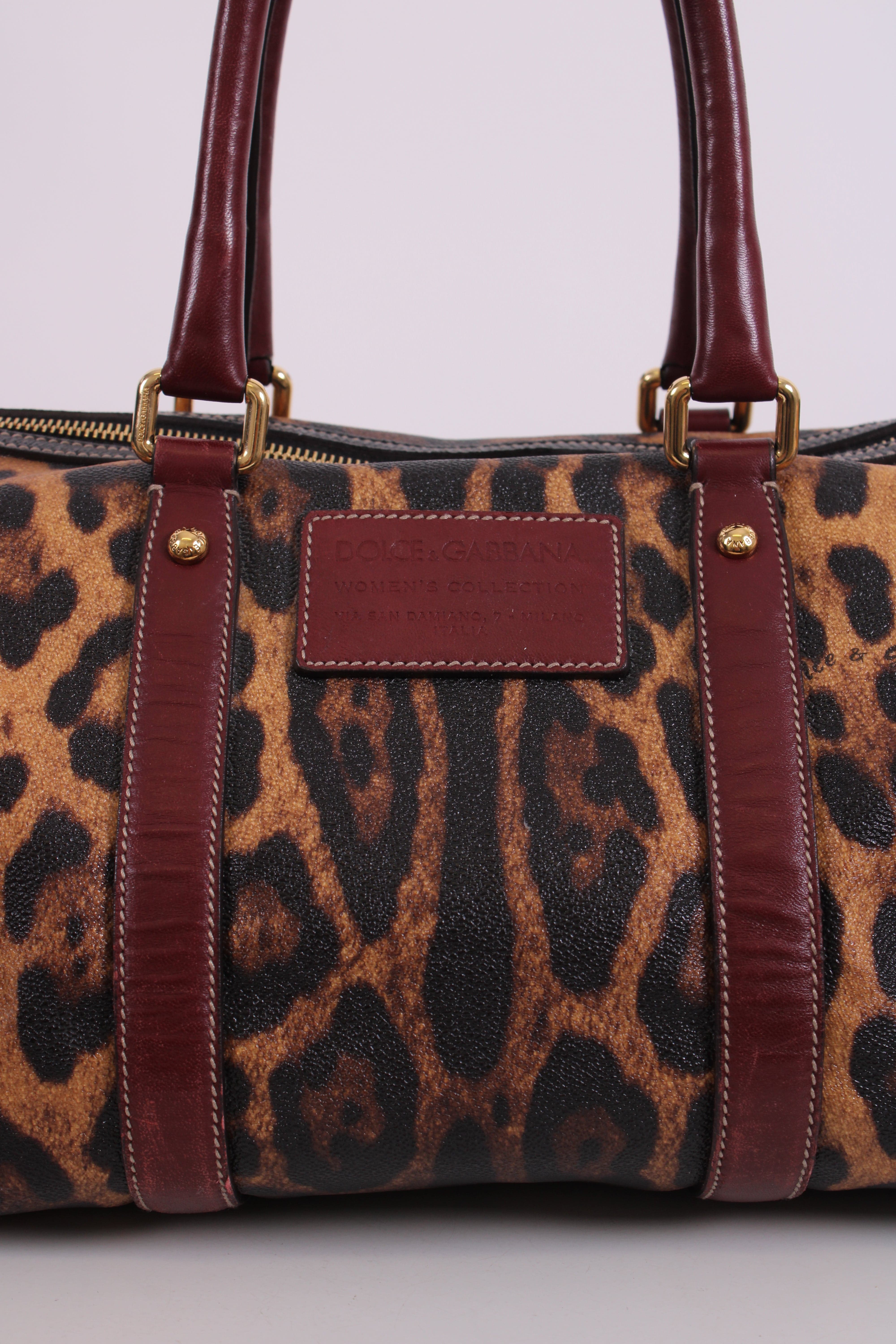 Dolce & Gabbana Dolce & Gabbana Miss Escape Bowling Bag Leopard Print