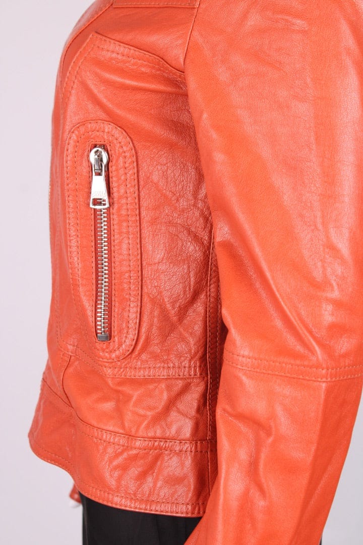 Dolce & Gabbana Dolce & Gabbana Leather Jacket Orange S