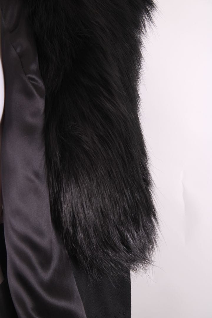 Dolce & Gabbana Dolce & Gabbana Rabbit and fox fur crop jacket Black S