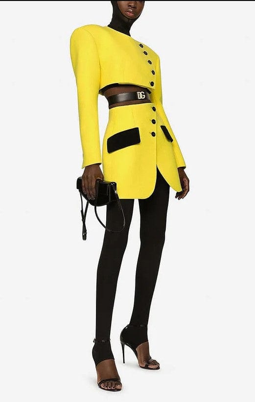 Dolce & Gabbana Jacket yellow neon buttons 5054b