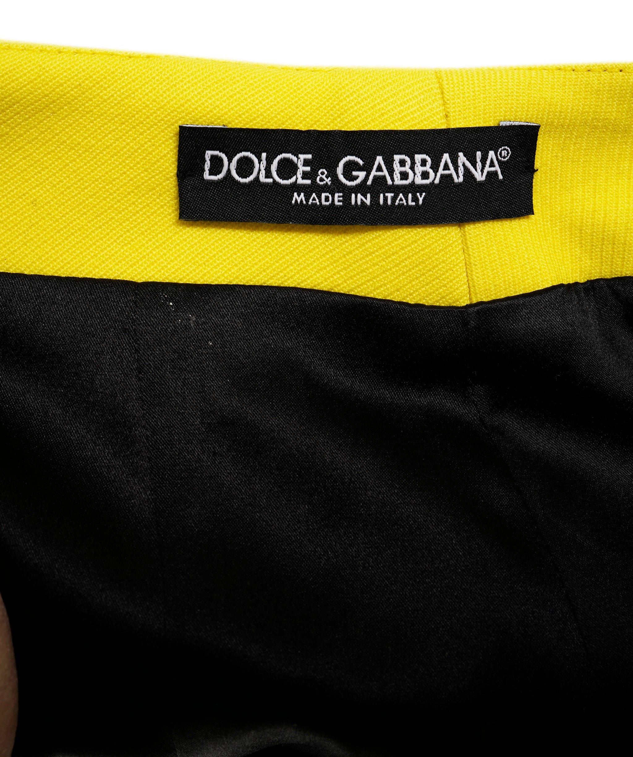 Dolce & Gabbana Skirt yellow buttons black Gonna 9007b