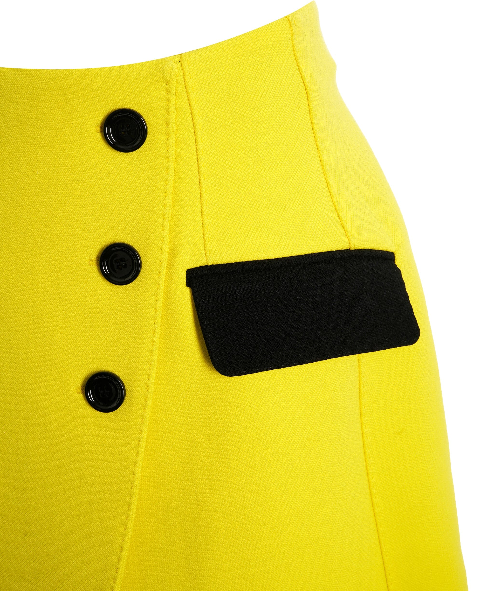 Dolce & Gabbana Skirt yellow buttons black Gonna 9007b