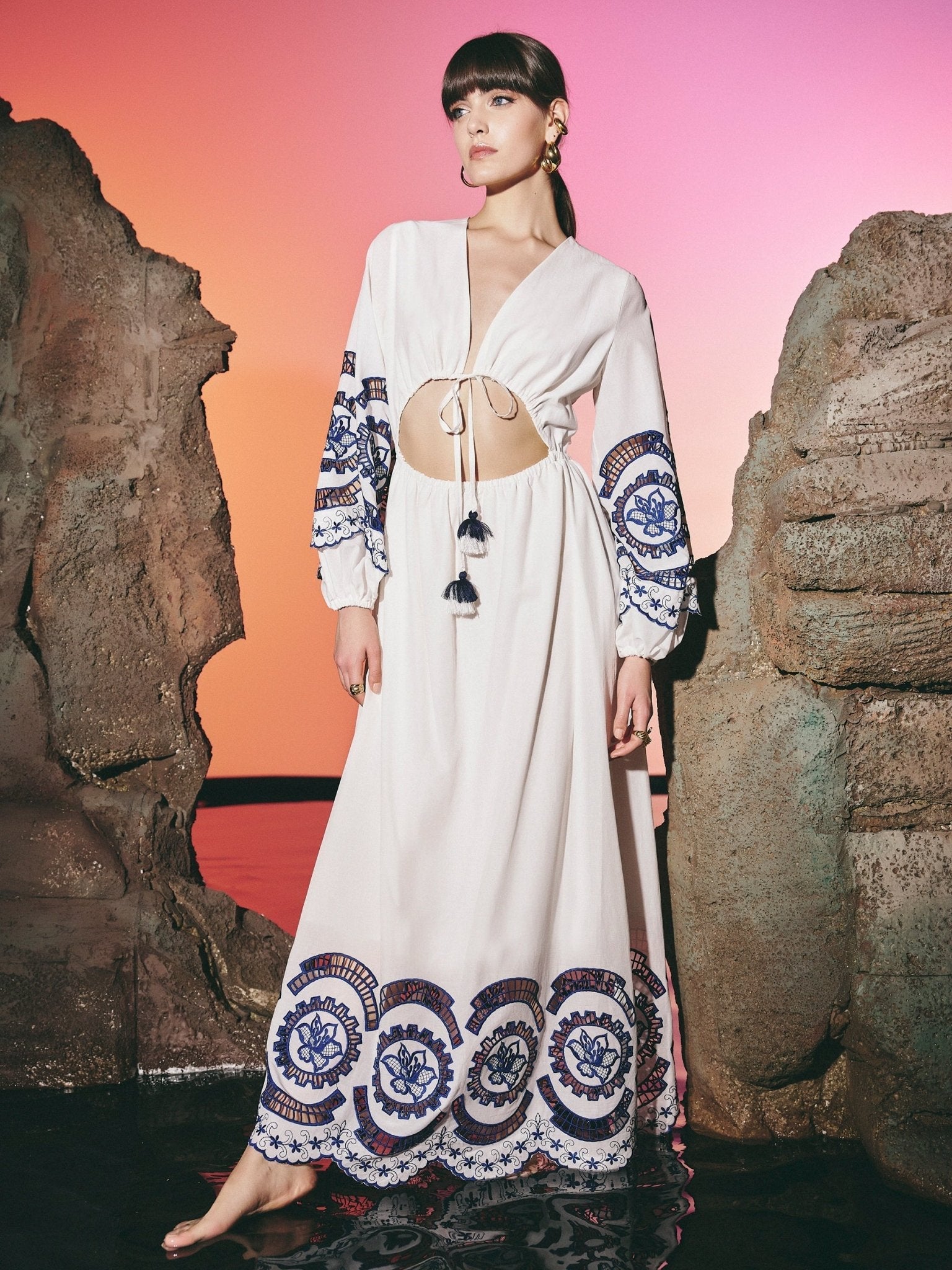 Dress Island Cut Out Long | فستان نسائي - Maison Clad