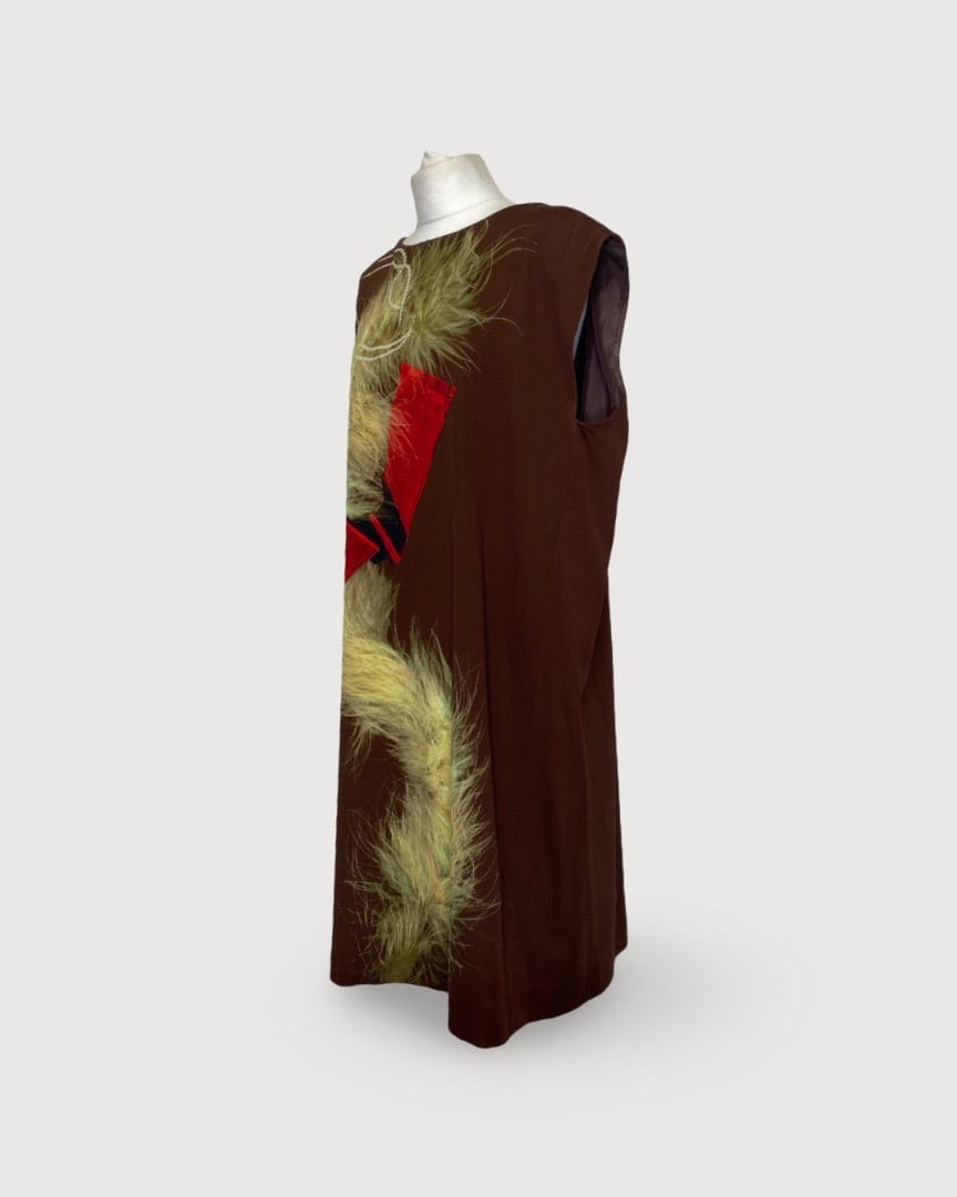 Dries Van Noten Brown / Yellow Dries Van Noten S/S Print Dress, 14