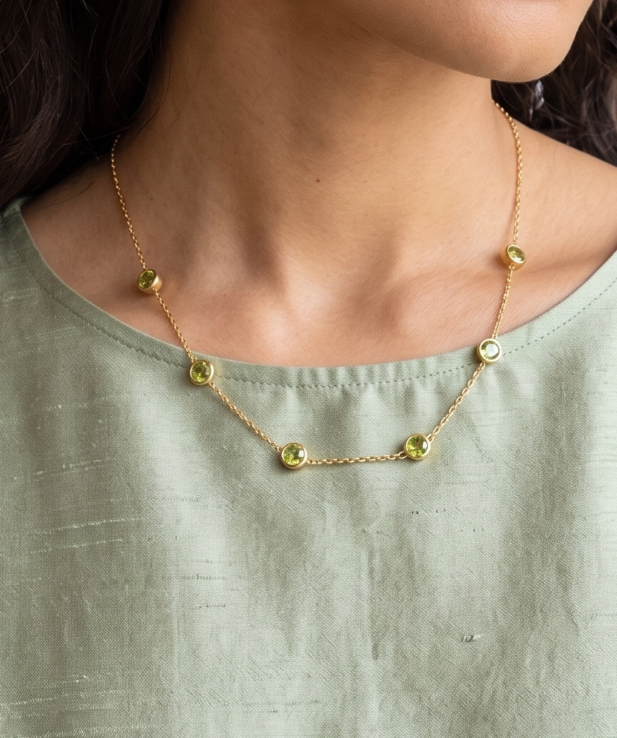 Mali Garnet Satelite Necklace DXBS6600