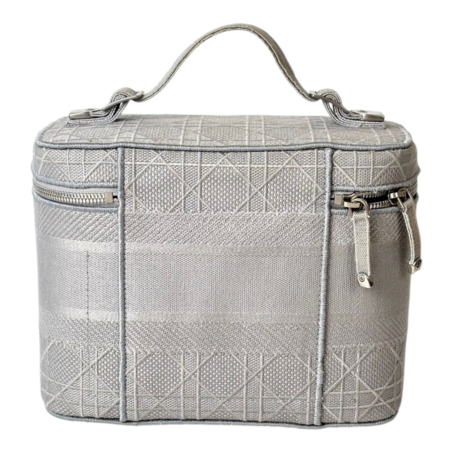 Dior Grey Canvas Vanity Case Bag