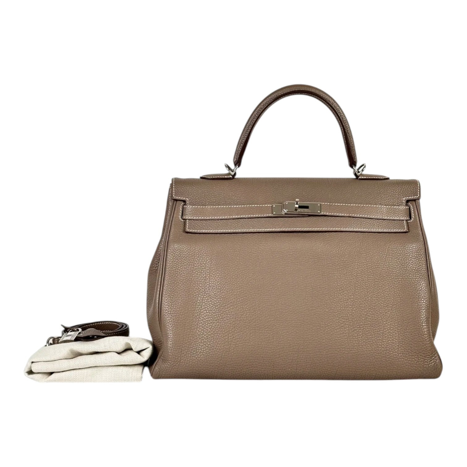 Hermes Kelly 35cm in Etoupe Togo
