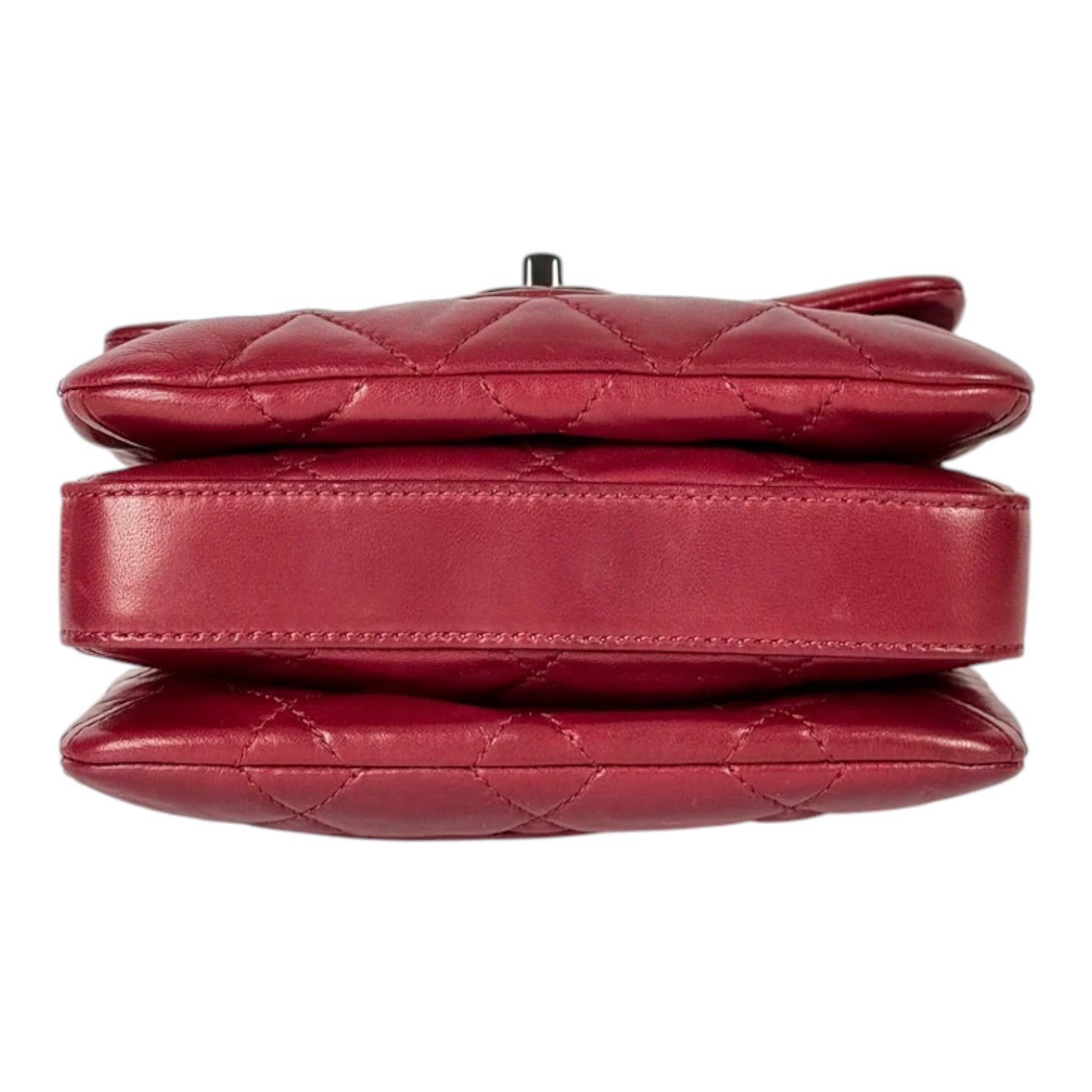 Chanel Red Square Flap Bag in Lambskin
