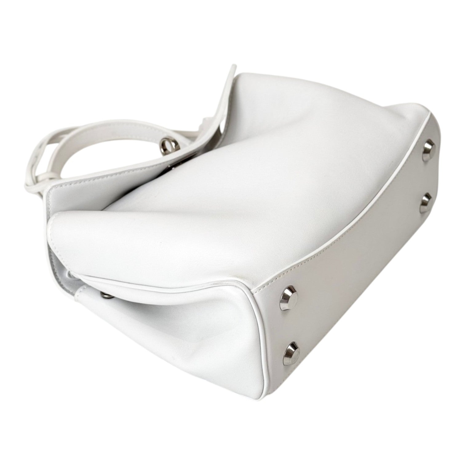 Balenciaga Mini White Rodeo in Smooth Calfskin Bag