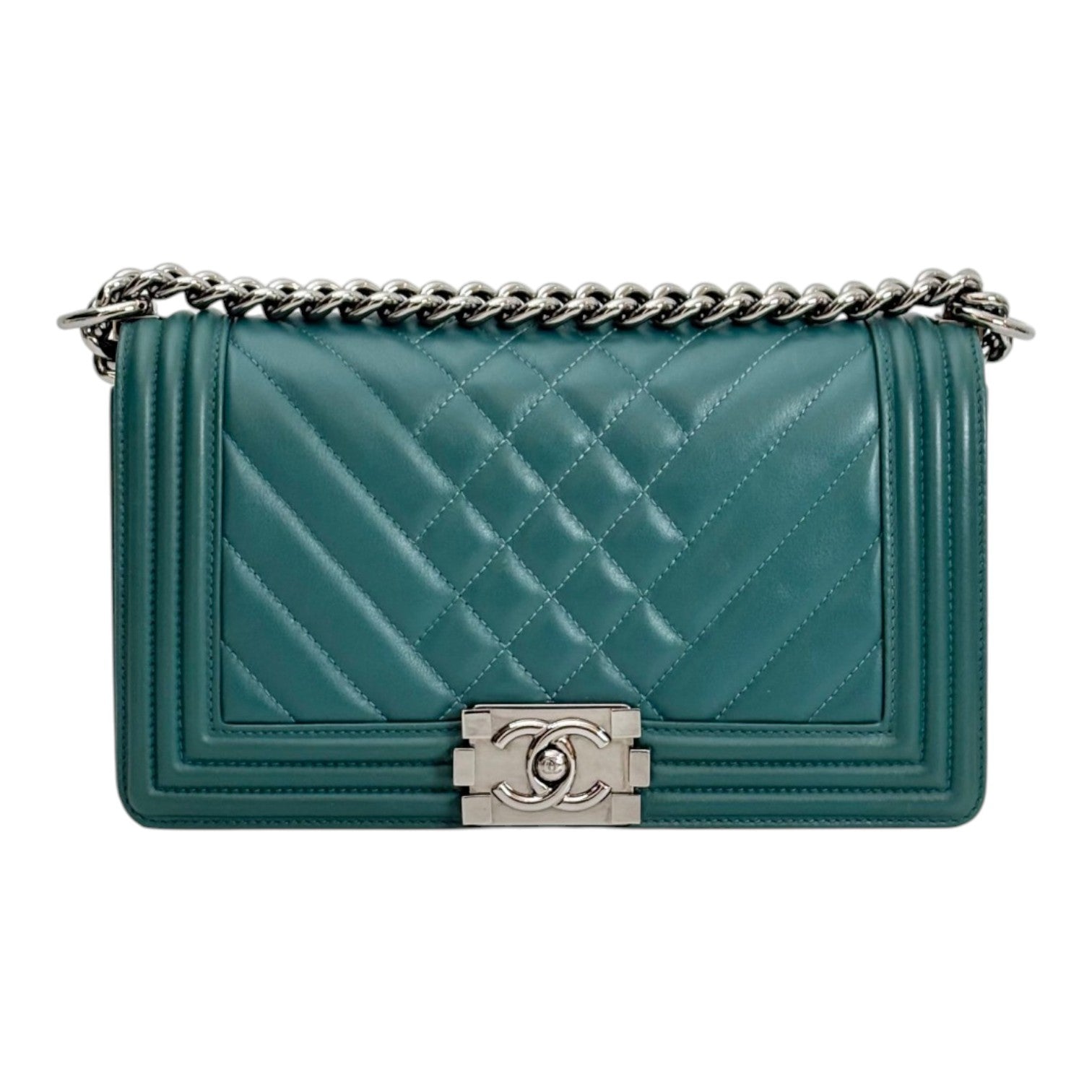 Chanel Green Medium Leboy Bag