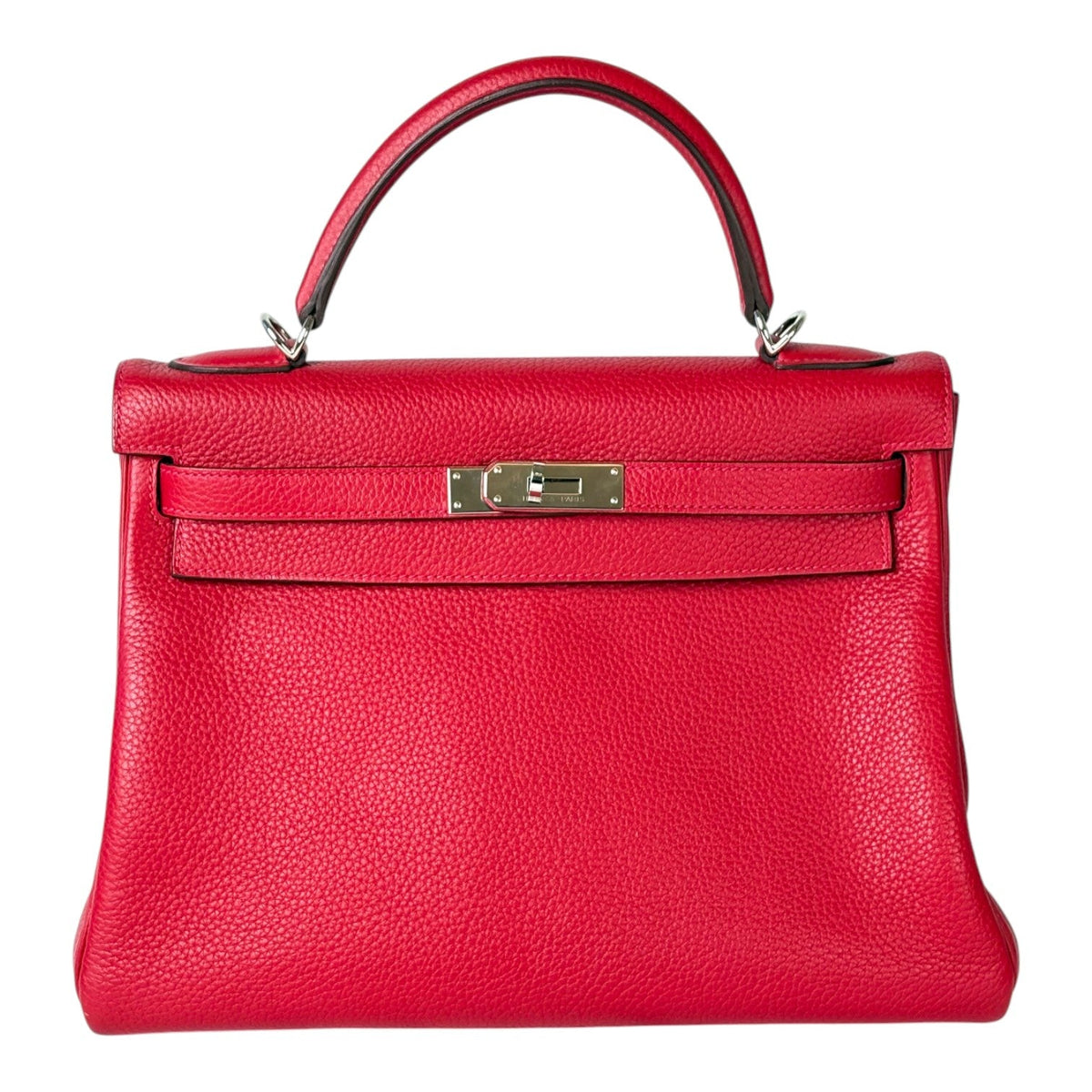 Hermes Red Kelly 32cm in Togo with PHW