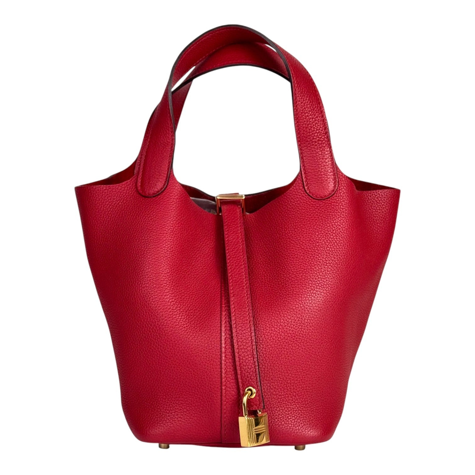 Hermes Picotin 18cm Red Bag with GHW