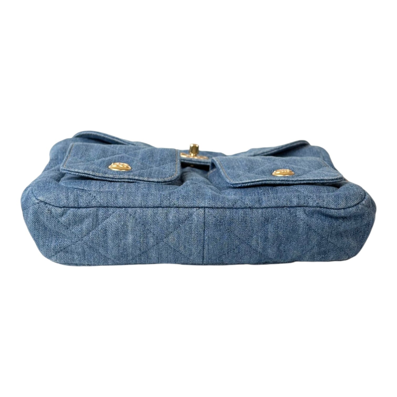 Chanel Small Denim Hobo with Double Pocket Bag