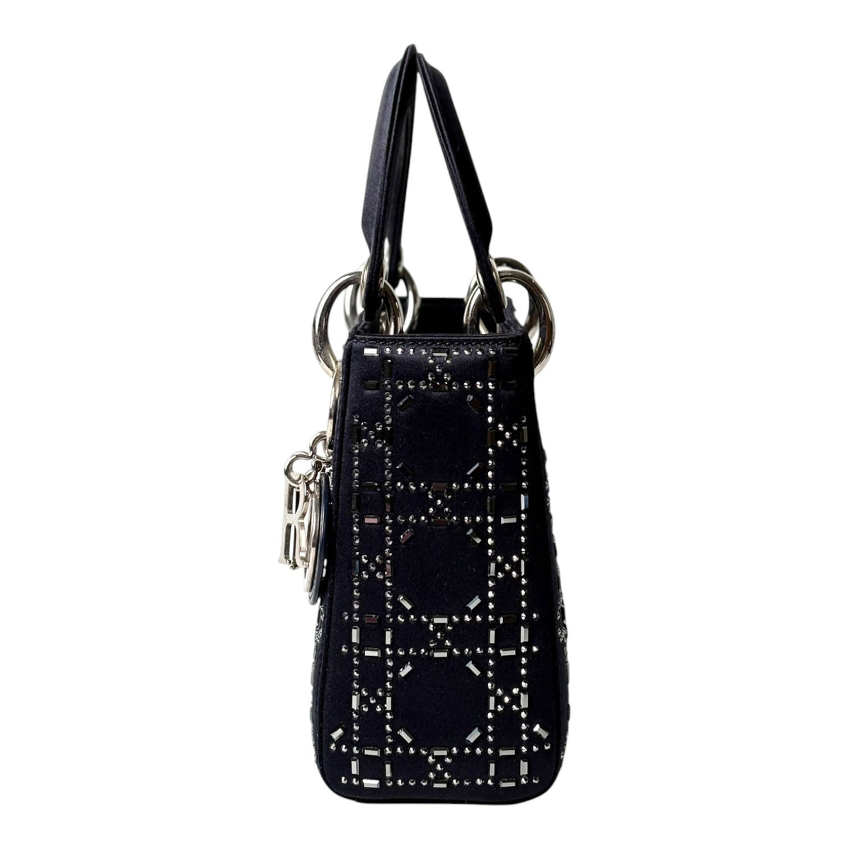 Dior Lady Dior Mini Bag with Crystal Embellishment