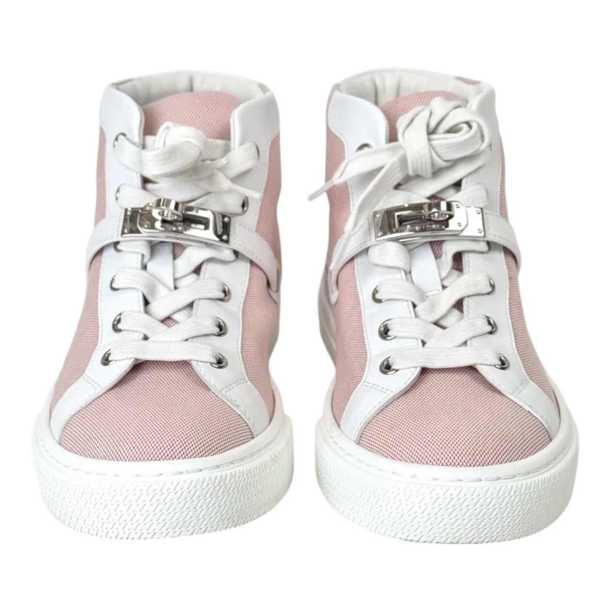 Hermes Pink Kelly Buckle Sneaker Shoes - size 36.5