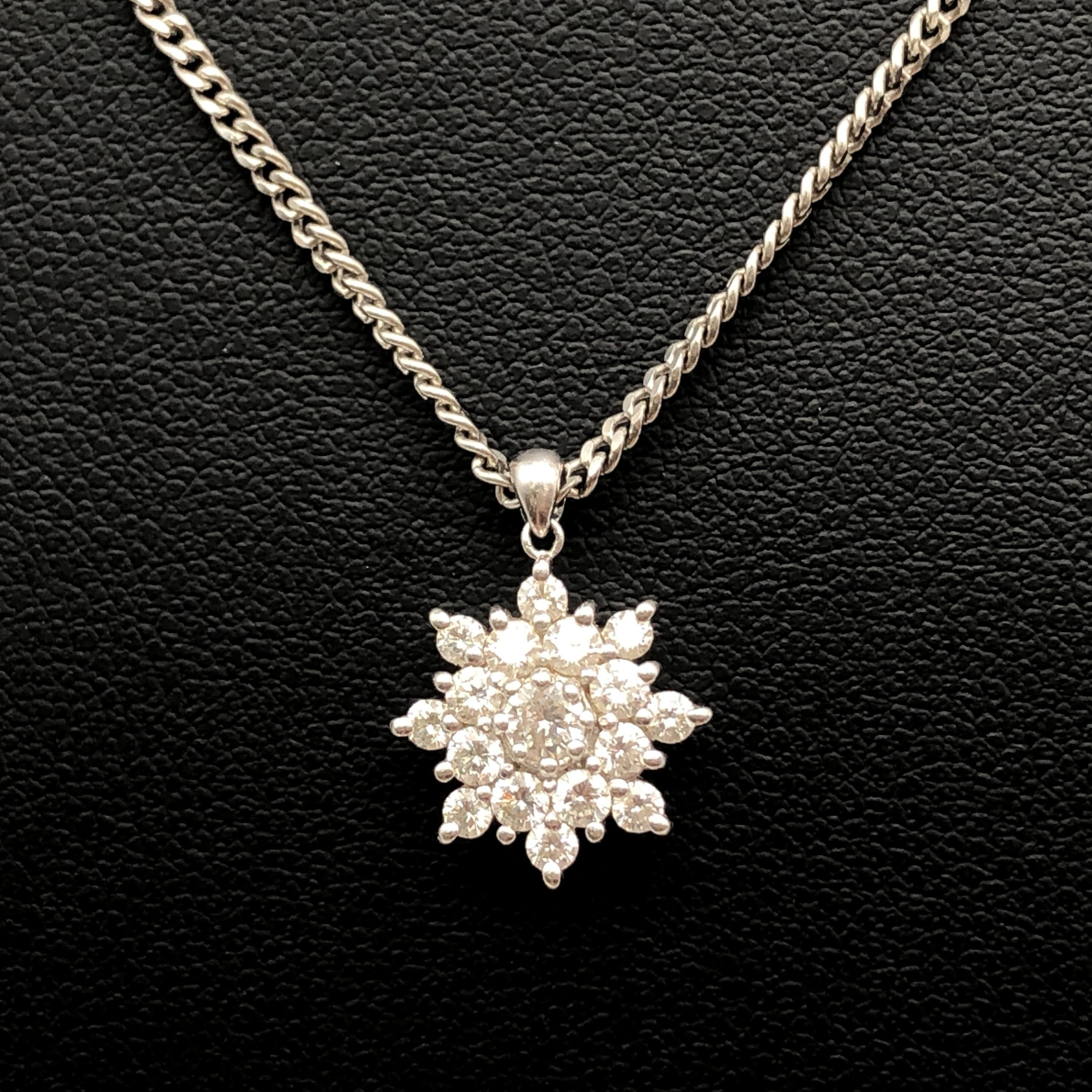 Custom Jewelry Diamond Necklace, D(0.5ct), PT900/PT850, 7.4g, Approx 17.3inch C387925
