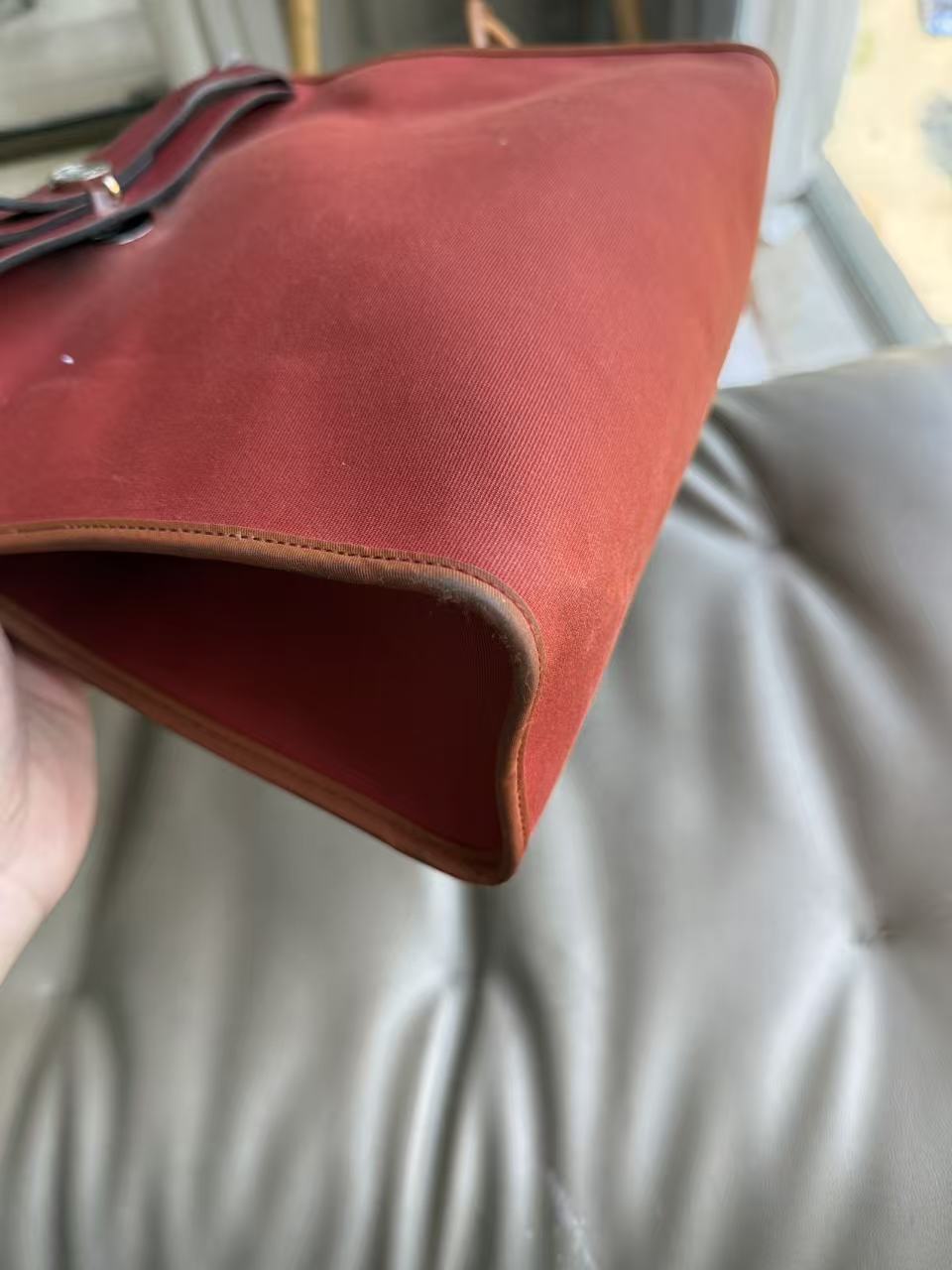 Hermès Herbag 31 Convertible Bag - Rouge H (Burgundy Red)