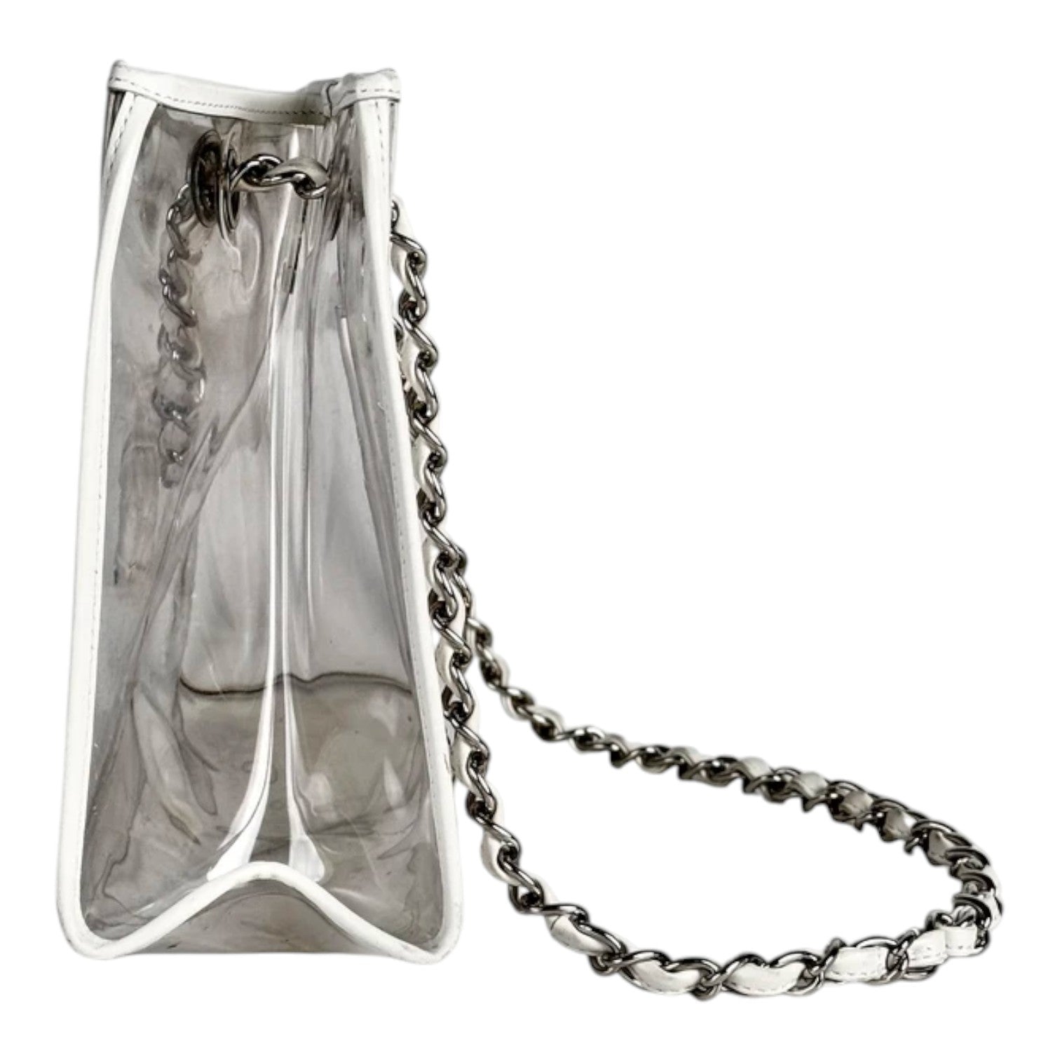 Chanel Transparent Clear PVC Chain Tote Bag with Lifesaver Charm