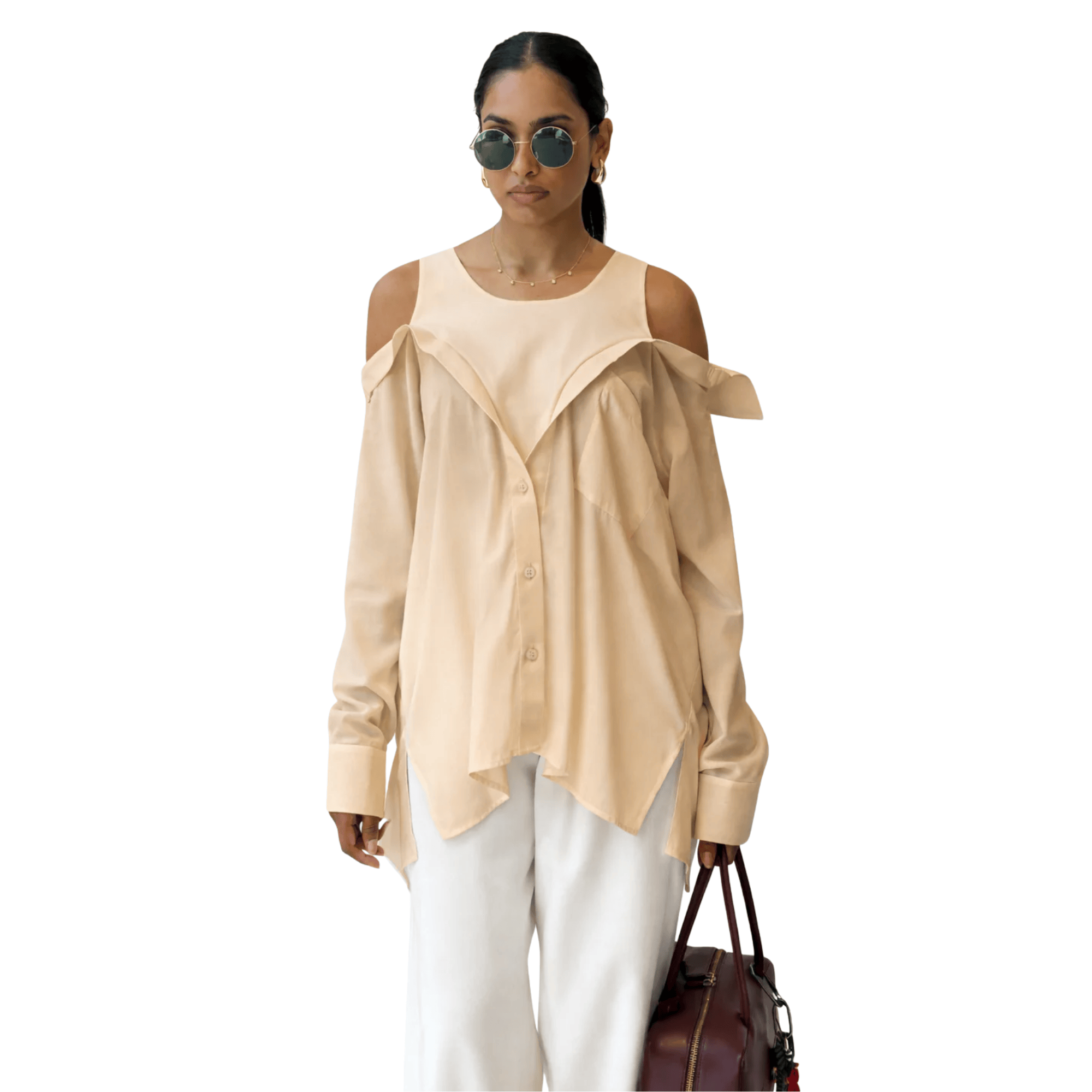 V-NECK CAMISOLE -BLOUSE "LINMU