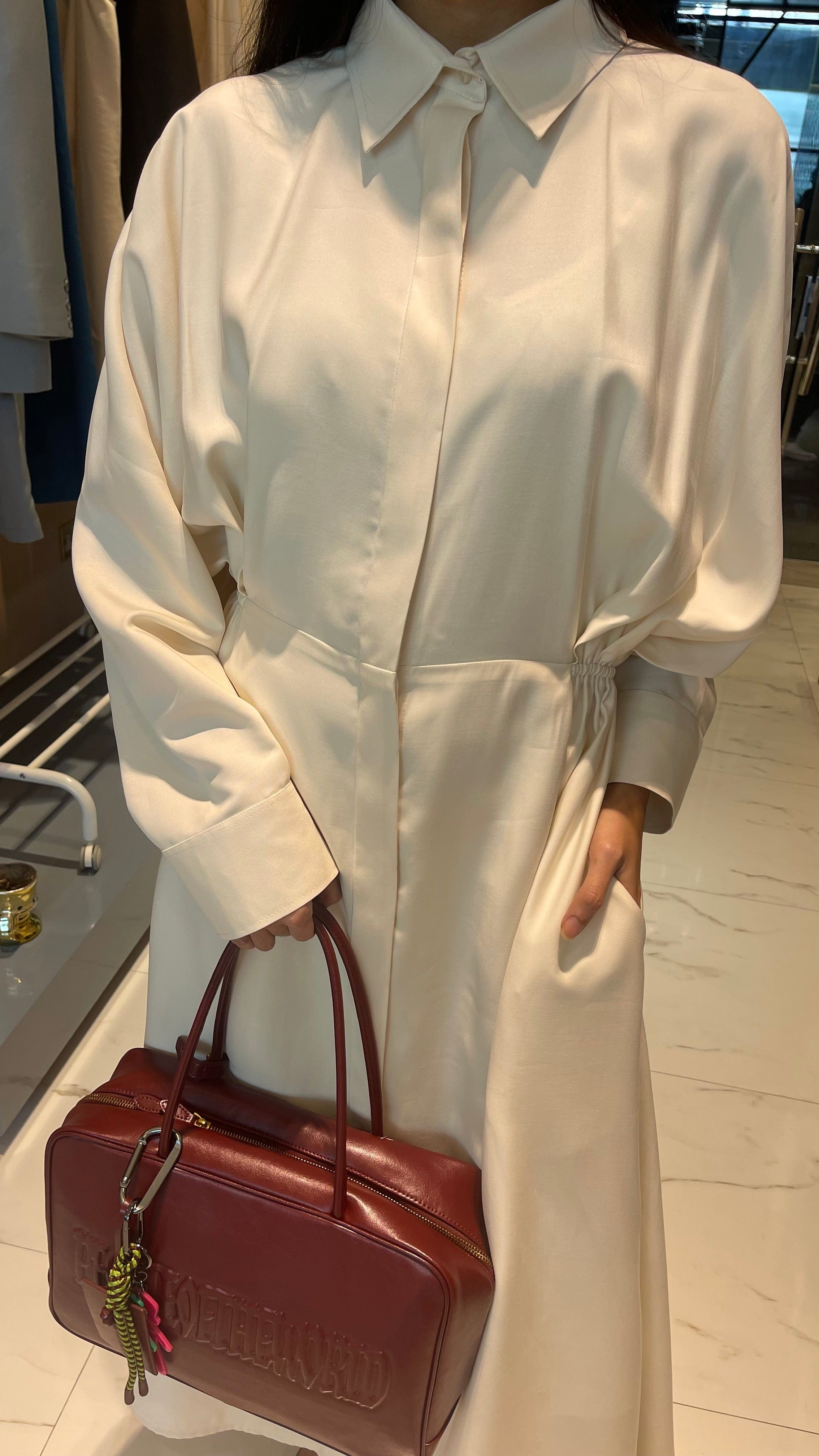 ESSENTIALS5IVE BUTTONED DOWN MAXI SHIRT DRESS (بنطلون) “LIKA”