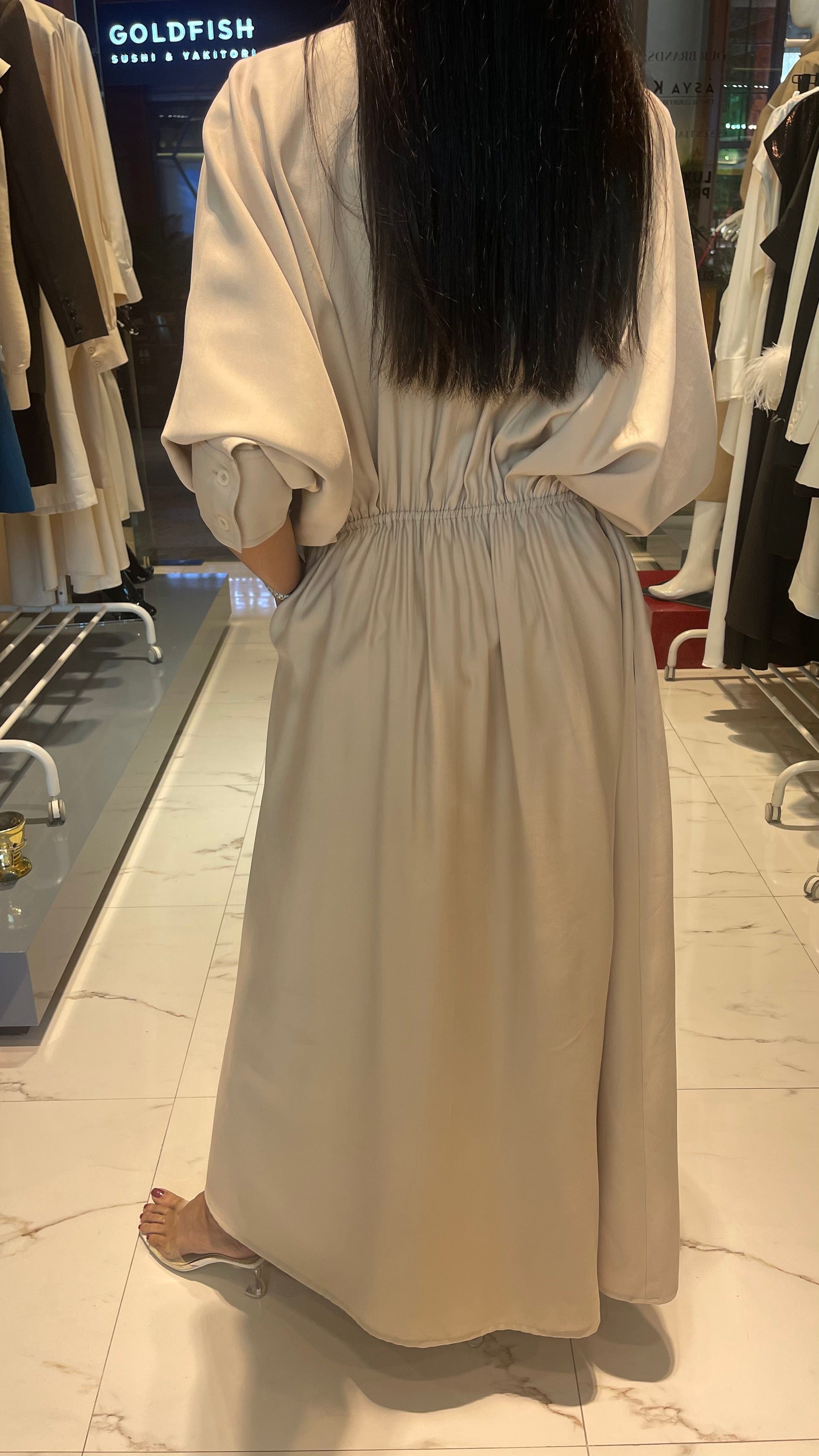 ESSENTIALS5IVE BUTTONED DOWN MAXI SHIRT DRESS (بنطلون) “LIKA”