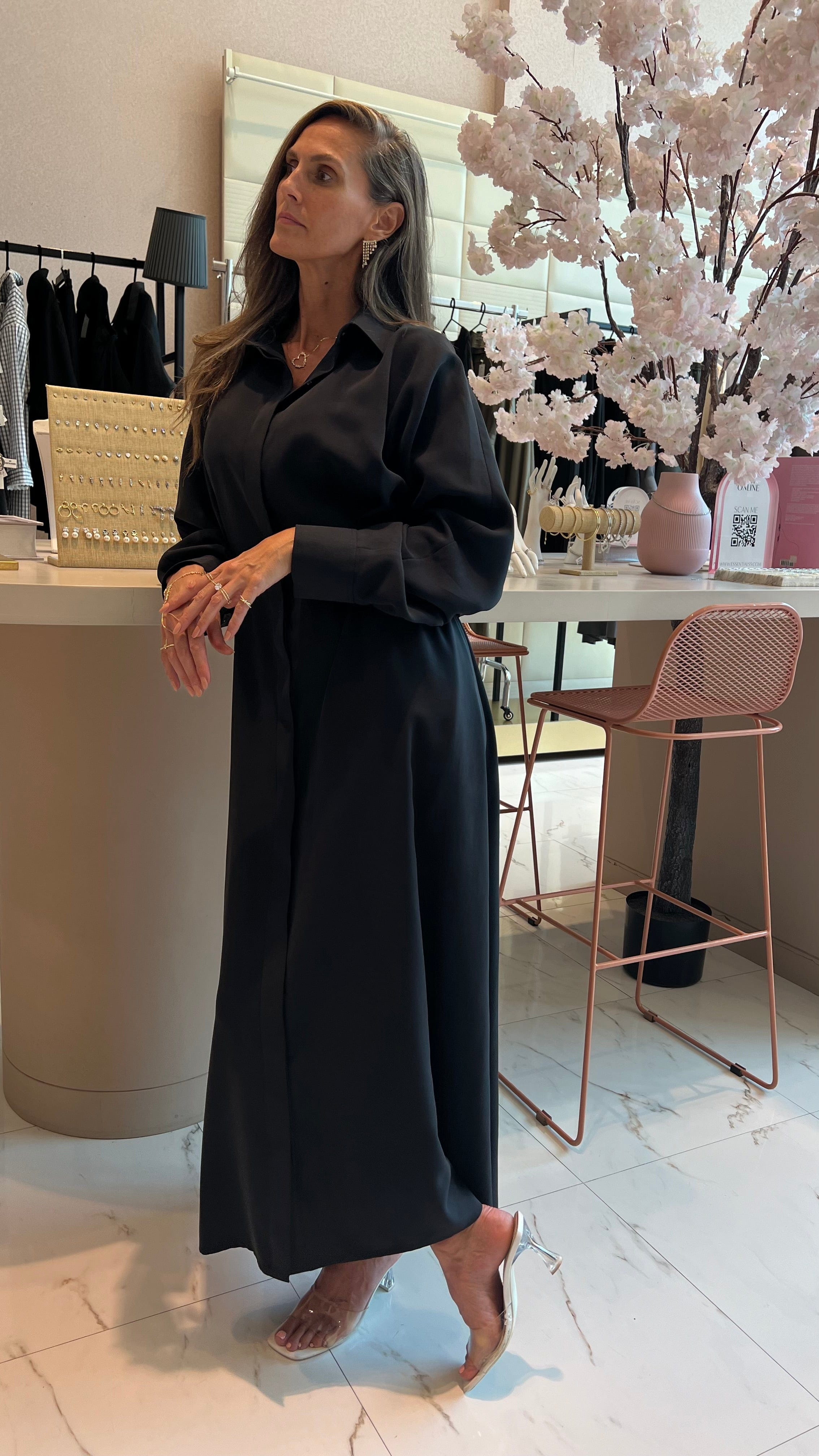 ESSENTIALS5IVE BUTTONED DOWN MAXI SHIRT DRESS (بنطلون) “LIKA”