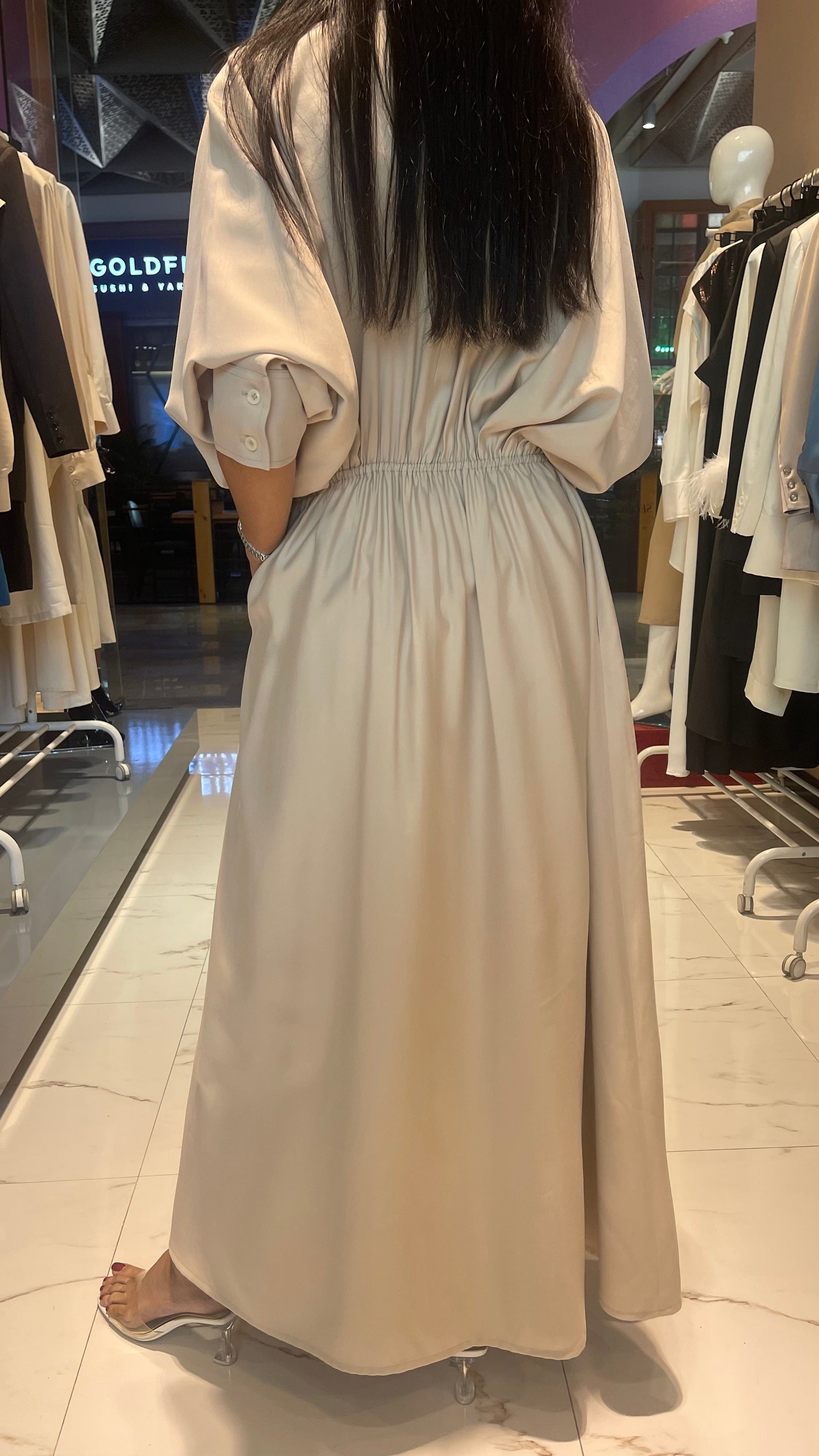 ESSENTIALS5IVE BUTTONED DOWN MAXI SHIRT DRESS (بنطلون) “LIKA”