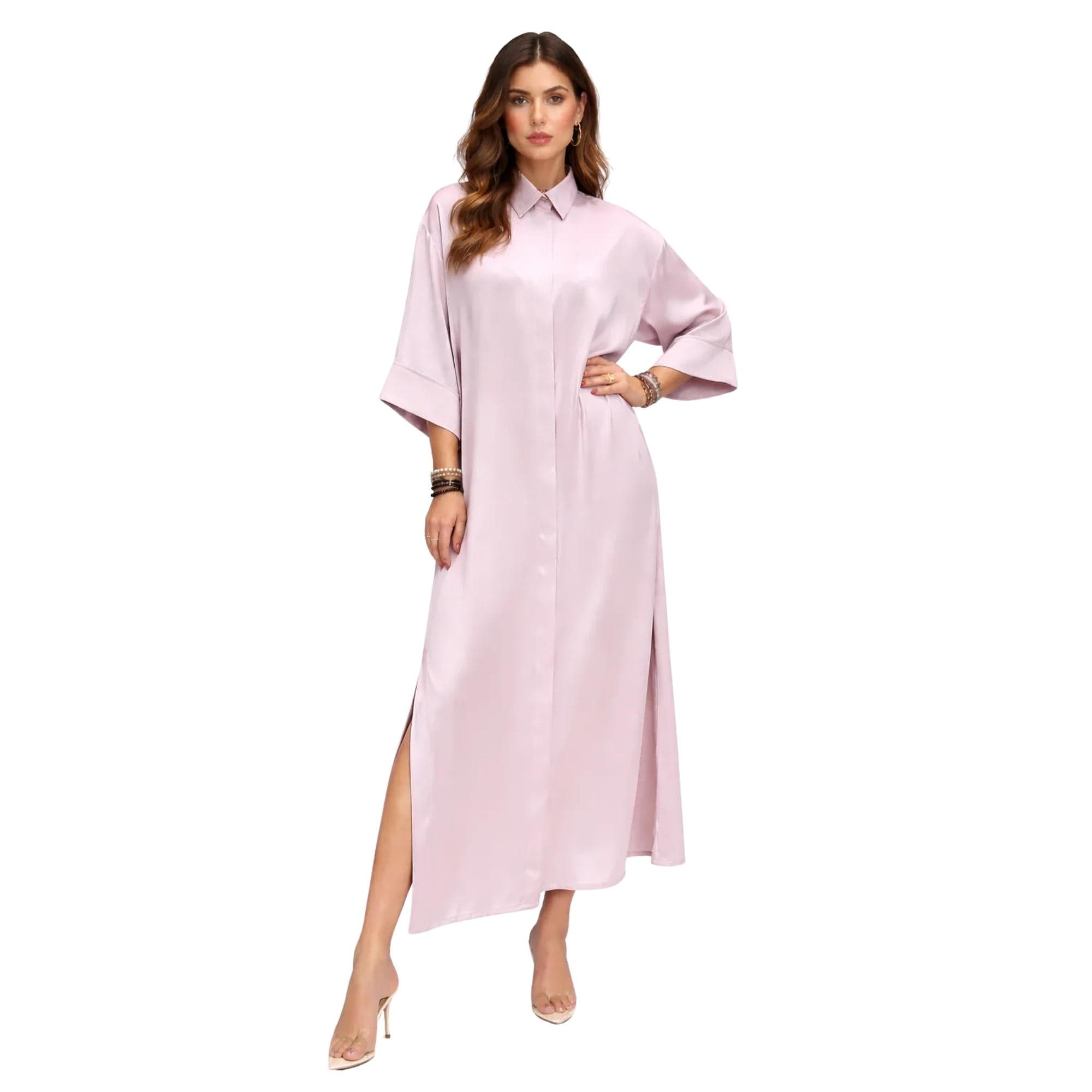 ESSENTIALS5IVE CLASSIC SHIRT DRESS (فستان) “GARDENIA”