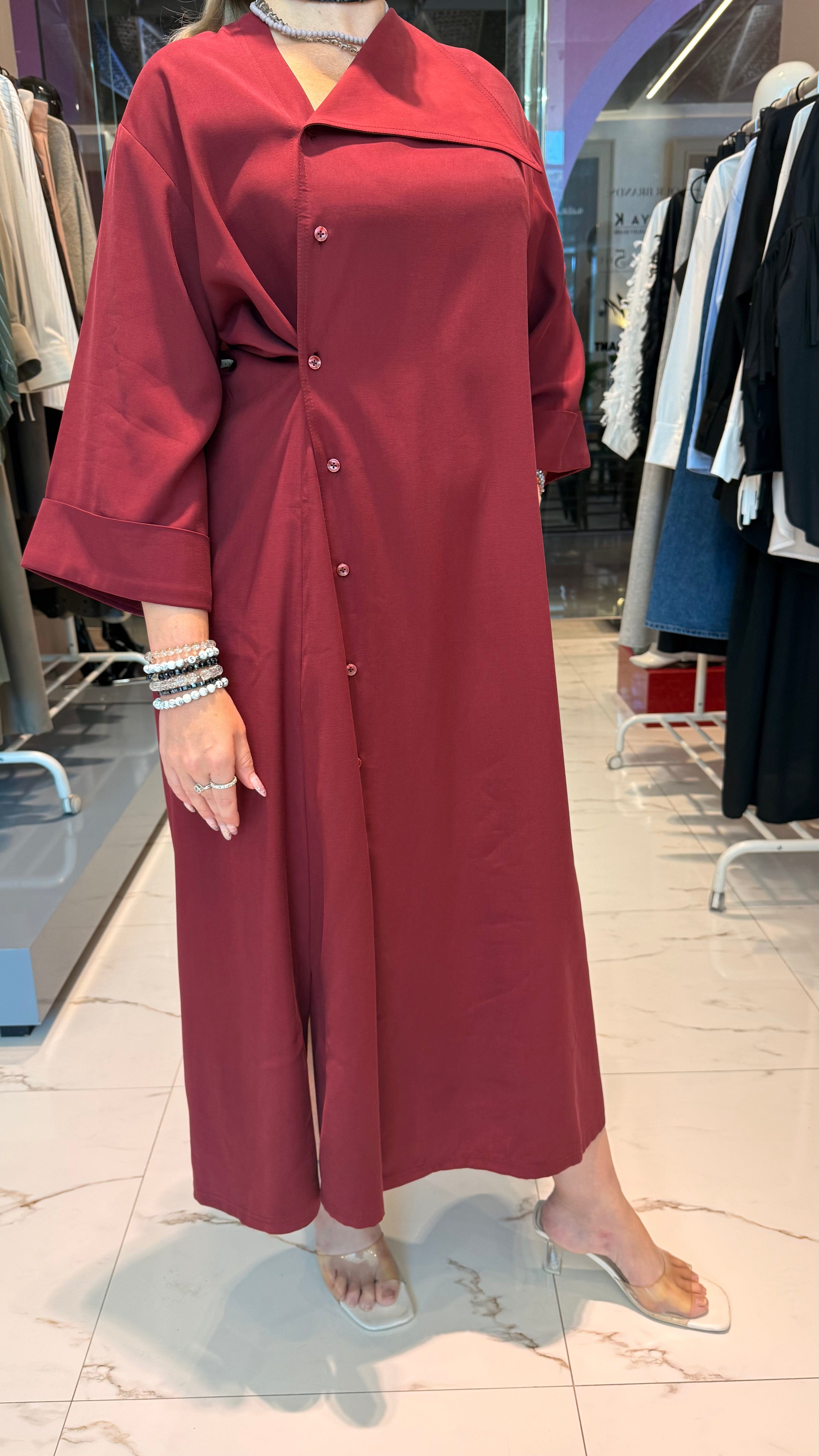 ESSENTIALS5IVE ONE SIDE BUTTONED DOWN DRESS (فستان) "MISHA"