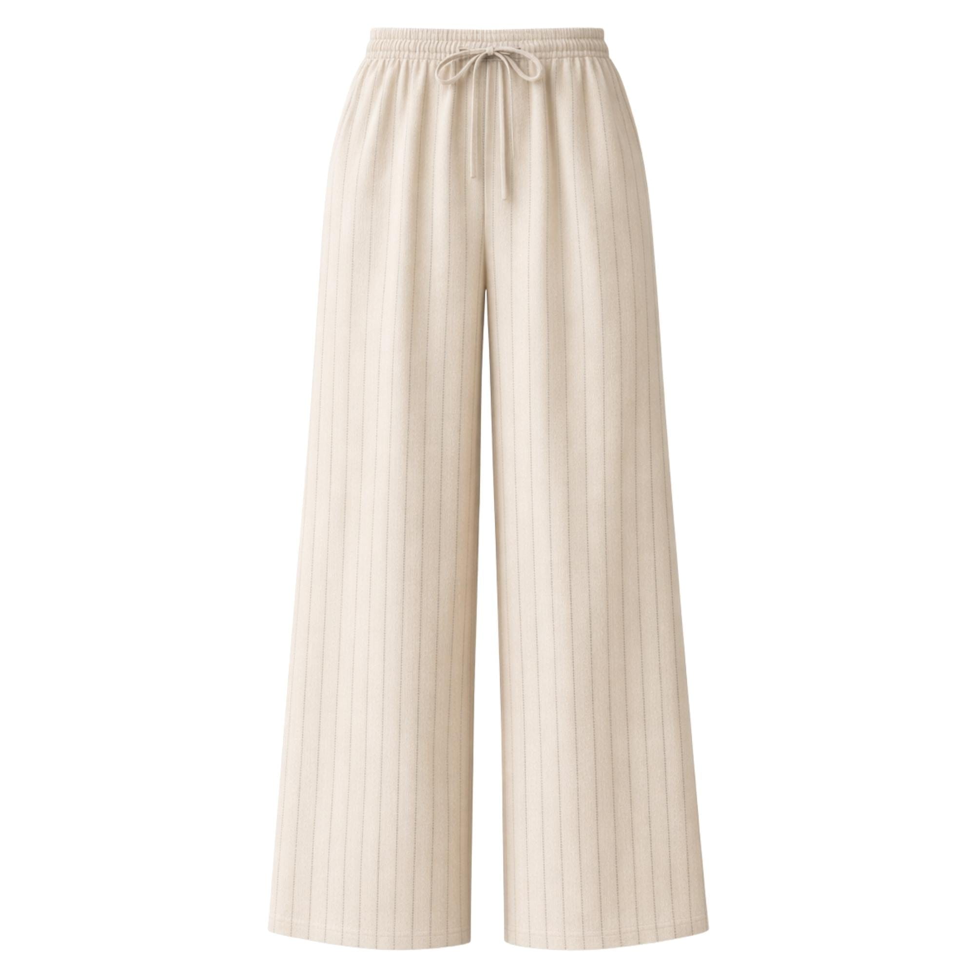 ESSENTIALS5IVE LOOSE FIT STRIPED 2PC SET زوج (SHIRT & PANTS قميص وبنطلون) “JANE LEE"