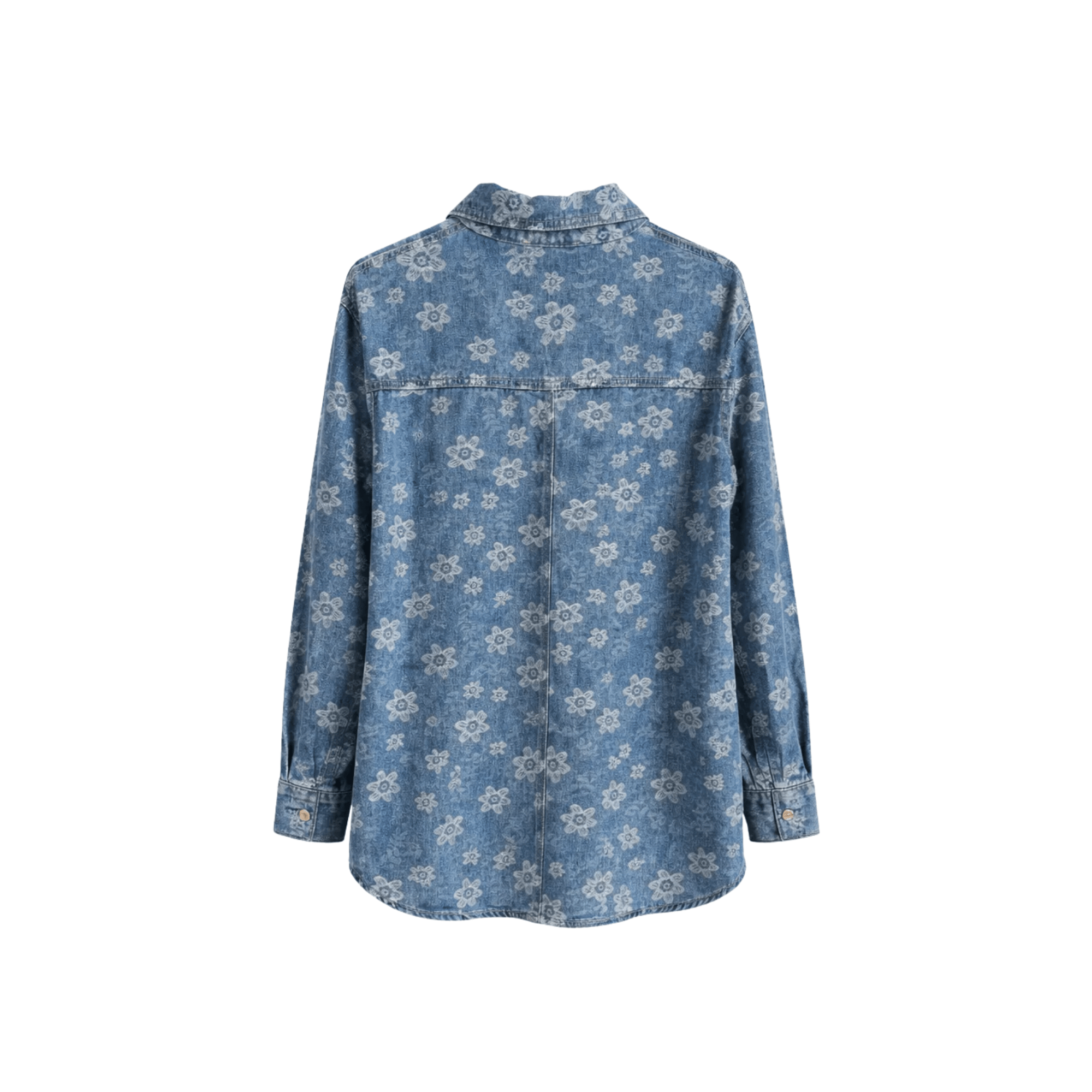 ESSENTIALS5IVE FLORAL DENIM SHIRT (فستان)"ANNIA"