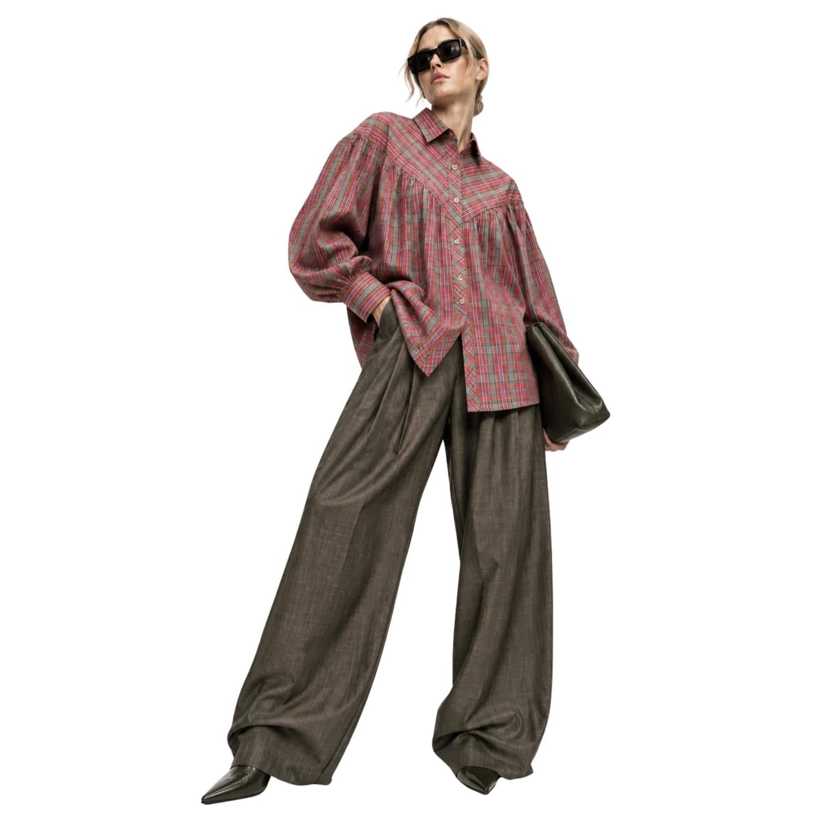 ESSENTIALS5IVE GATHERED CHEVRON SHIRT (قميص) “ANNA KARENINA”