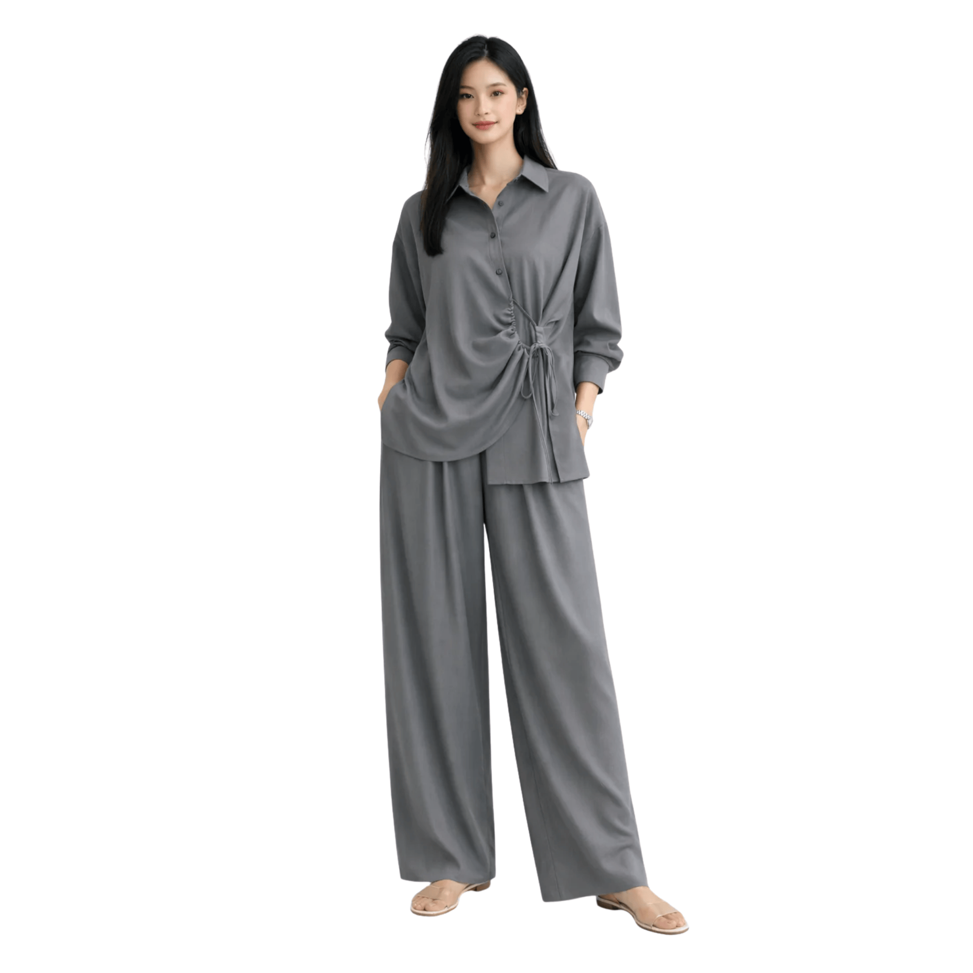 ESSENTIALS5IVE LONG SLEEVES BUTTONED DOWN SHIRT (قميص) “NINA”