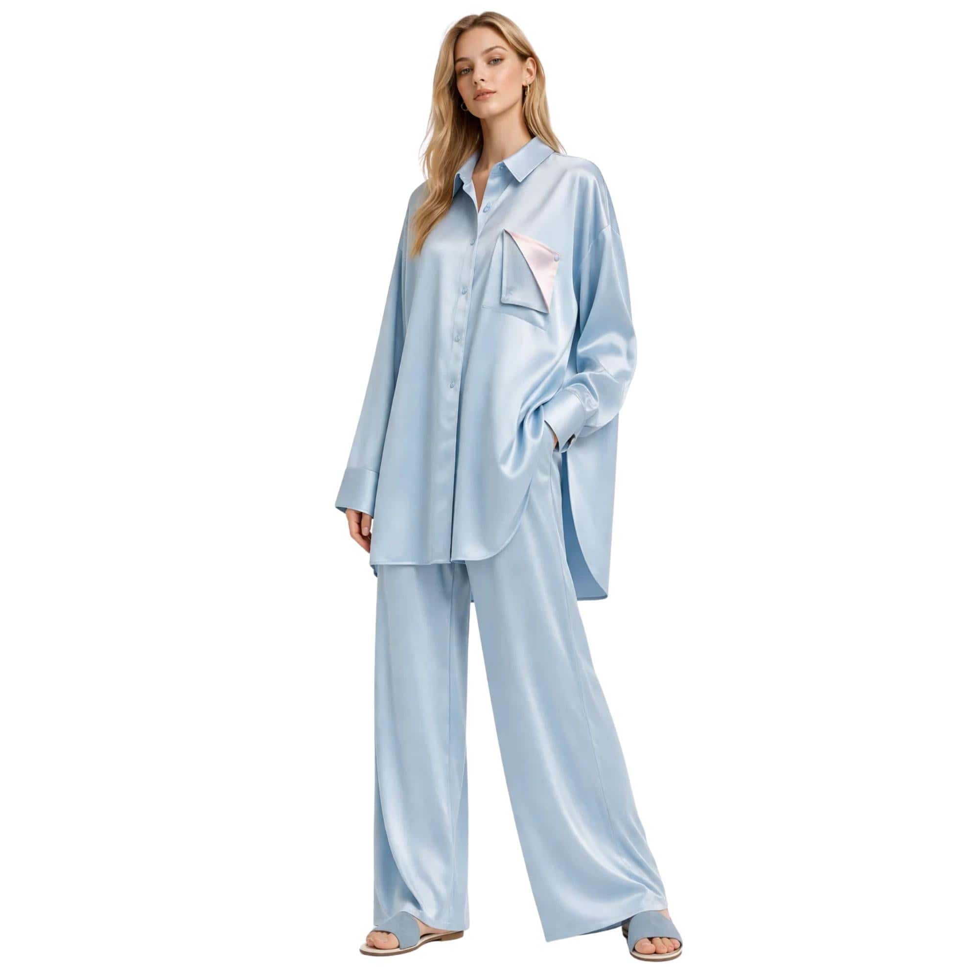 ESSENTIALS5IVE LOOSE FIT FLOW SHIRT (قميص) “FREESIA”