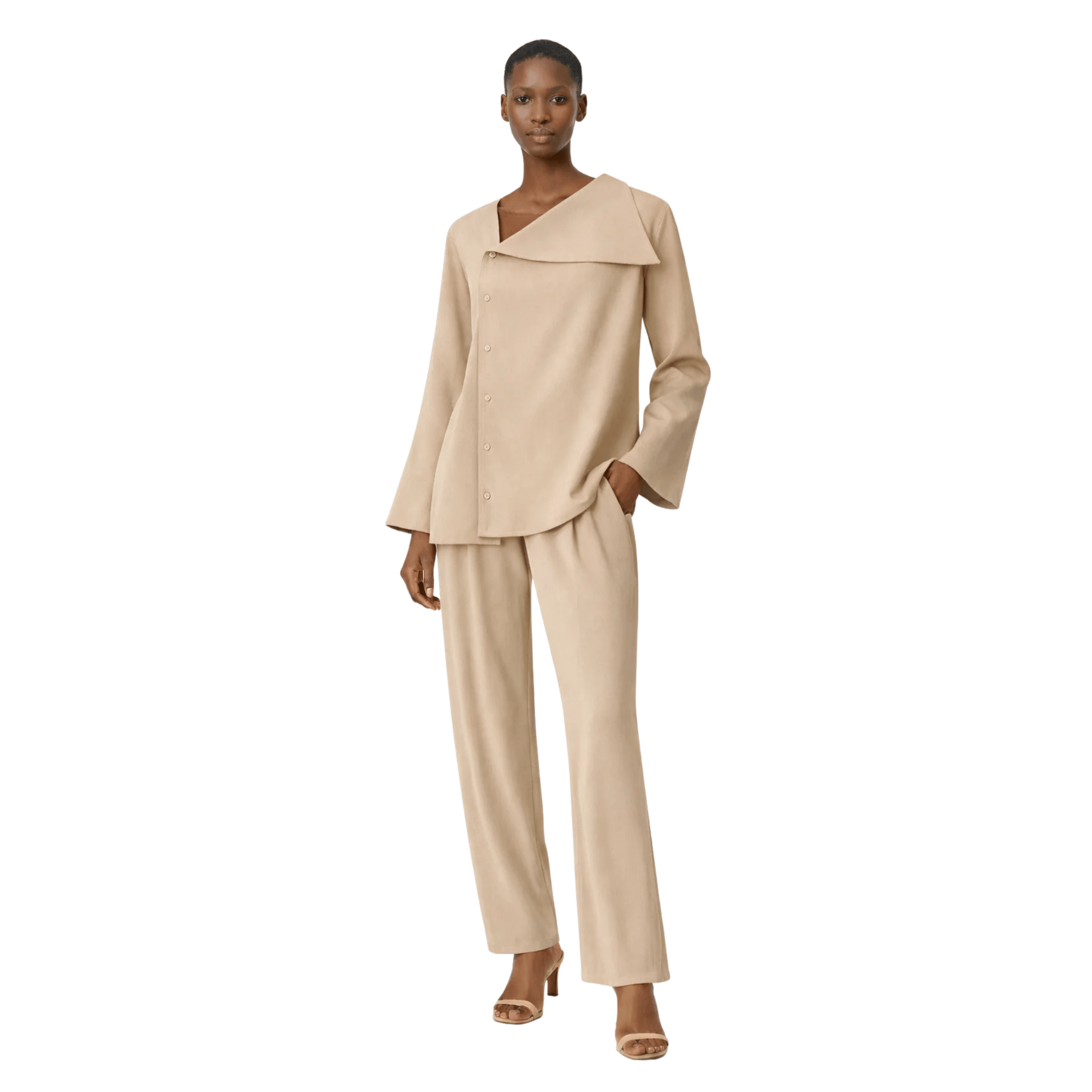 ESSENTIALS5IVE ONE SIDE BUTTONED DOWN SHIRT(قميص) “TWIGGY”
