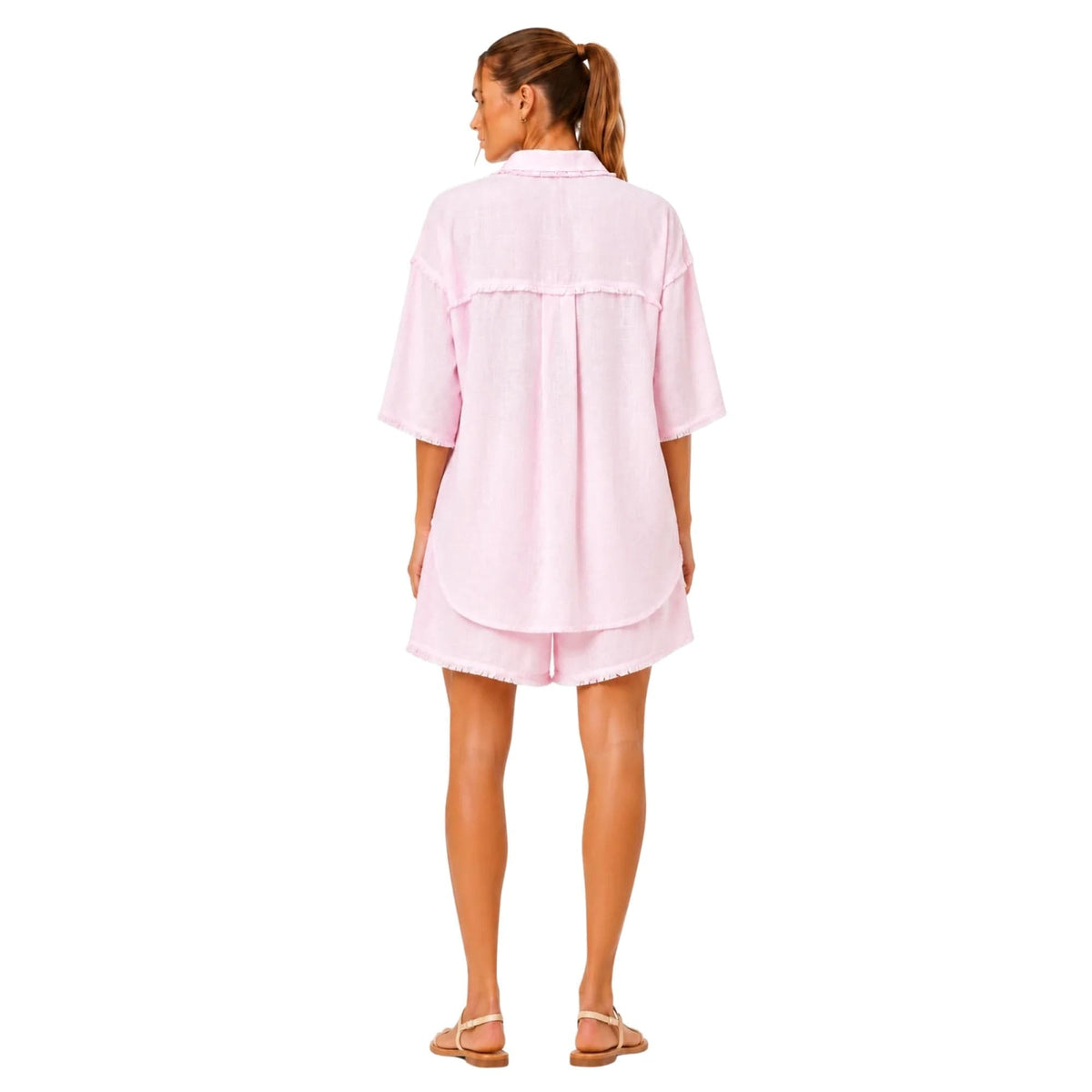 ESSENTIALS5IVE RAW EDGE LOOSE FIT SHIRTقميص “JADE"
