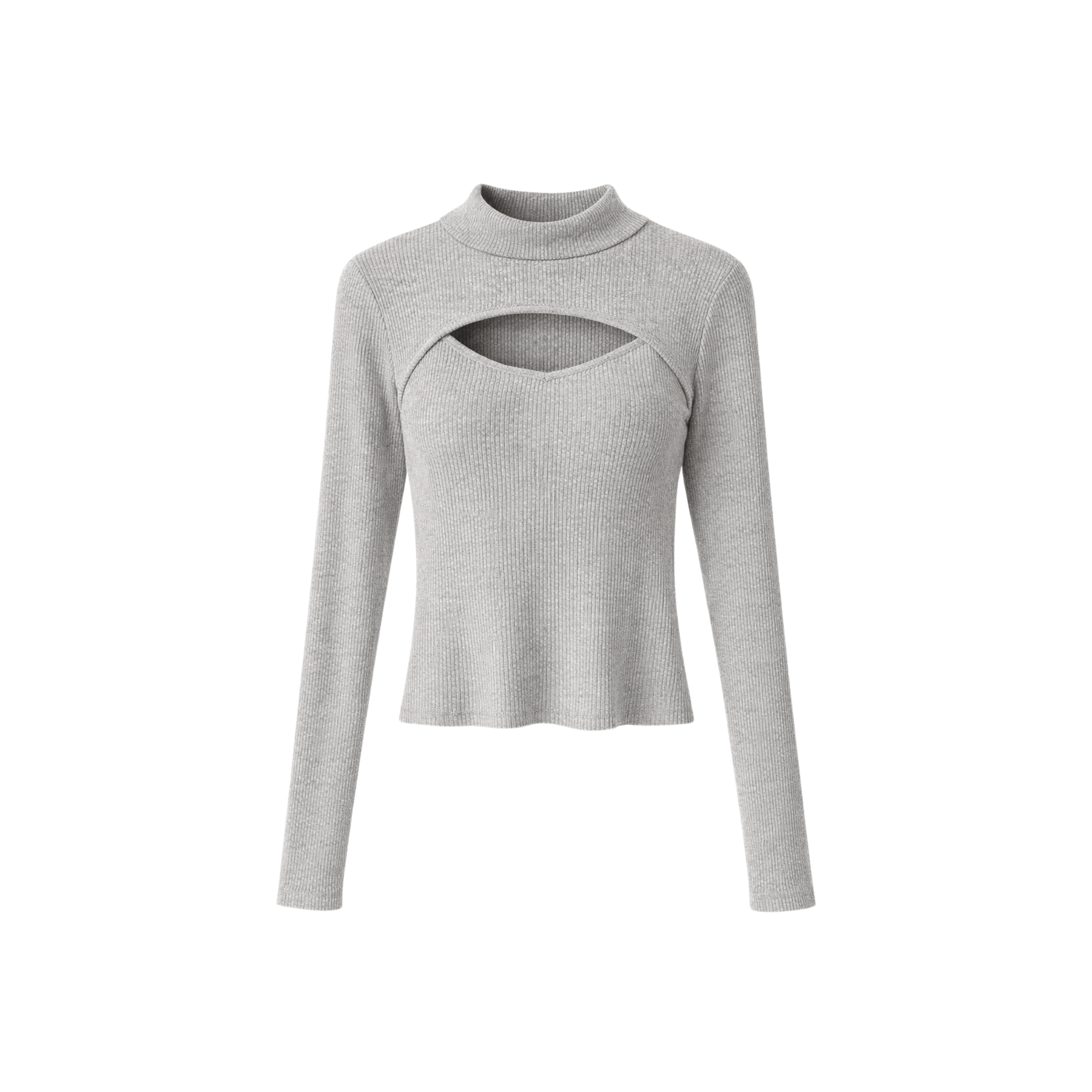ESSENTIALS5IVE FRONT CUT OUT LONG SLEEVE TOP (فستان)"FINA"