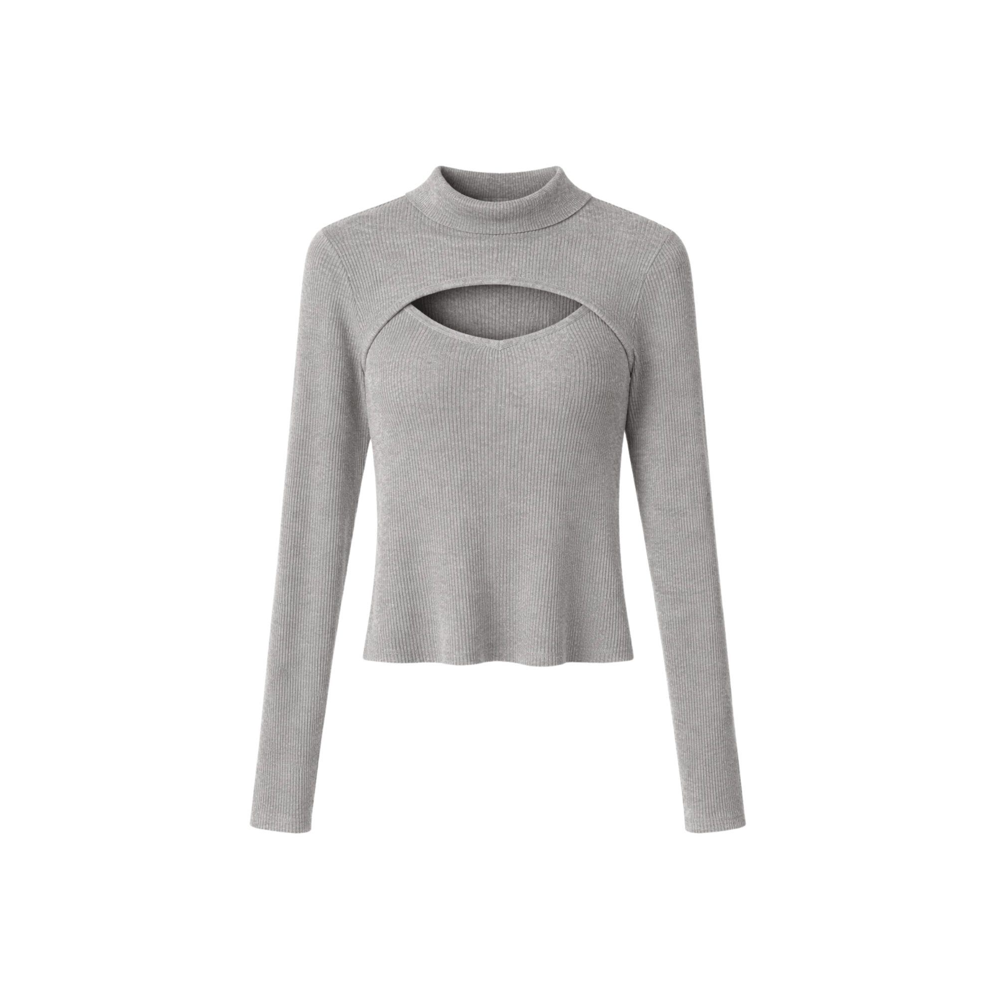 ESSENTIALS5IVE FRONT CUT OUT LONG SLEEVE TOP (فستان)"FINA"