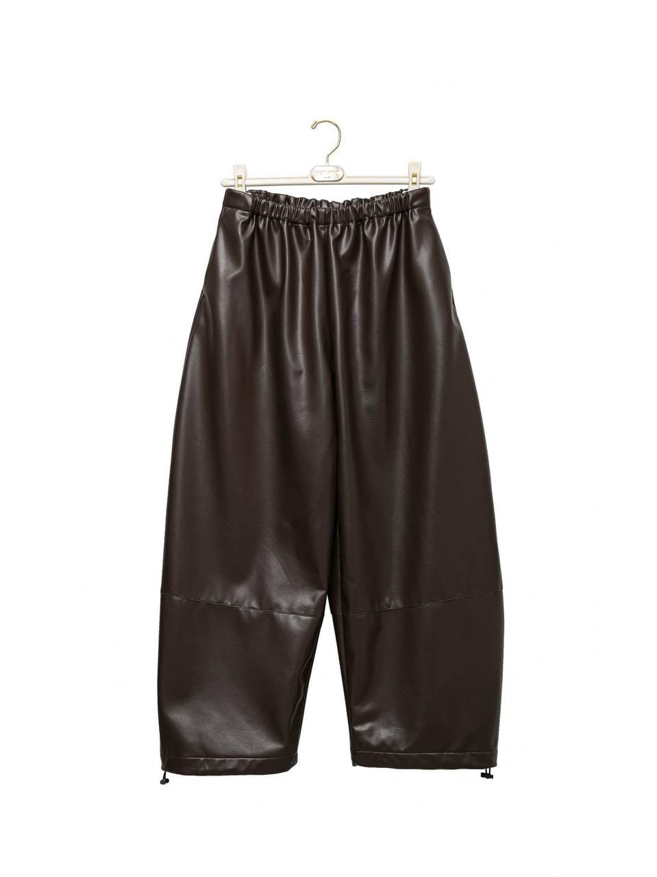 ESSENTIALS5IVE ELASTICATED WAIST BALOON LEATHER PANTS(بنطلون)