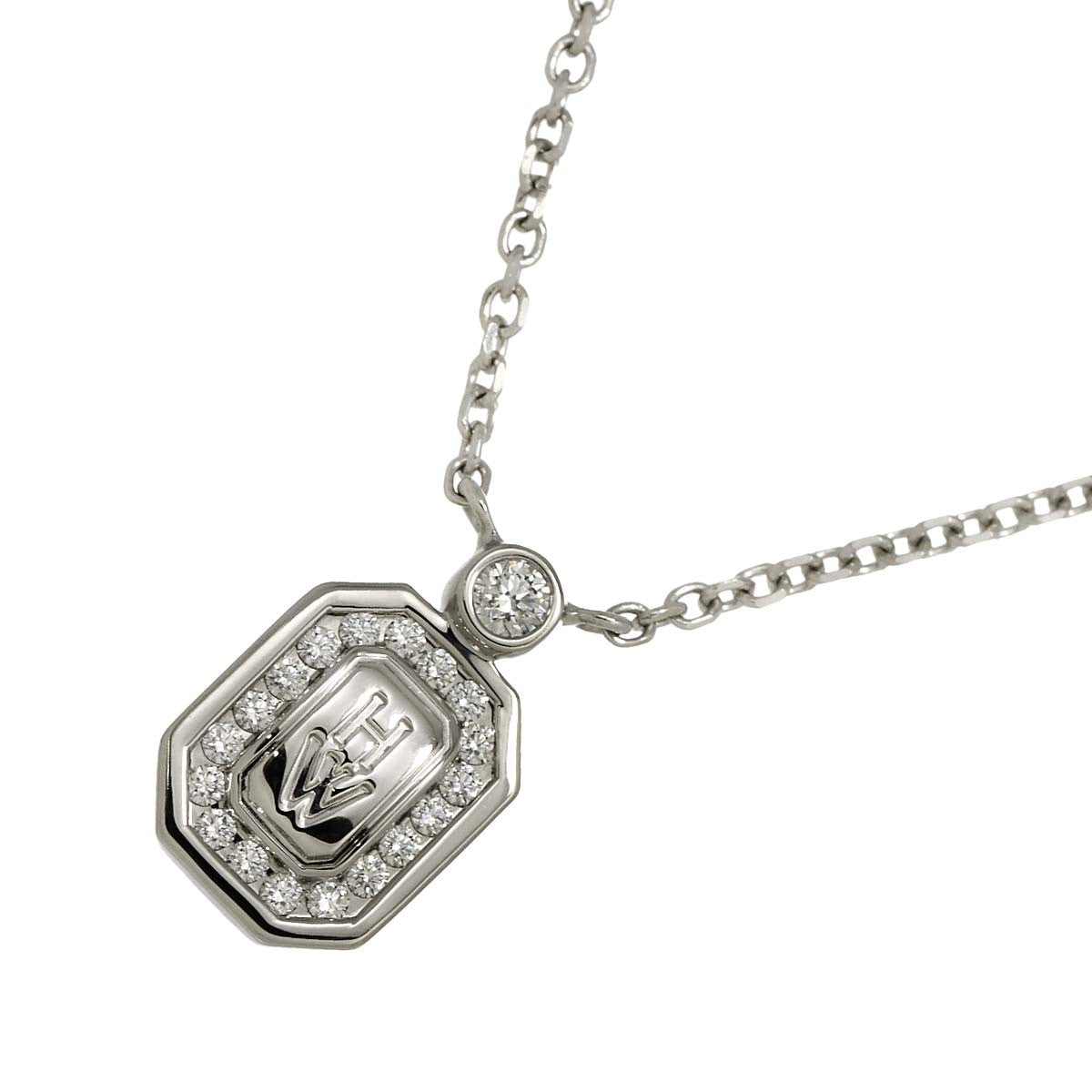 HARRY WINSTON HW Logo Diamond Necklace Pt 902939420