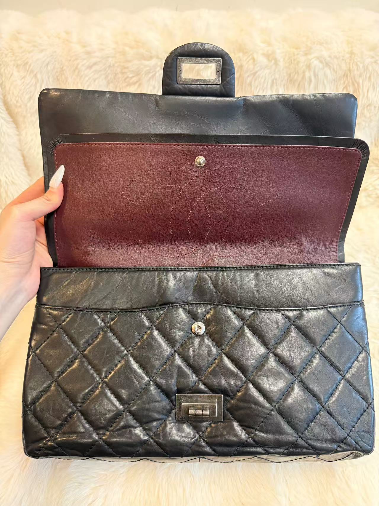 Chanel 2.55 Black Flap Bag