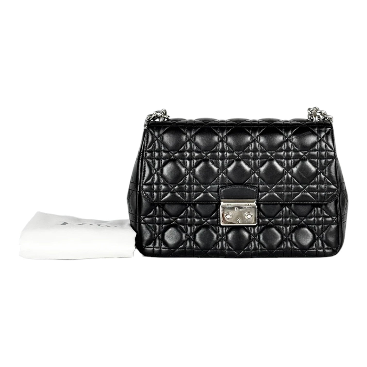 Dior Miss Dior Black Bag with Cannage Stitching