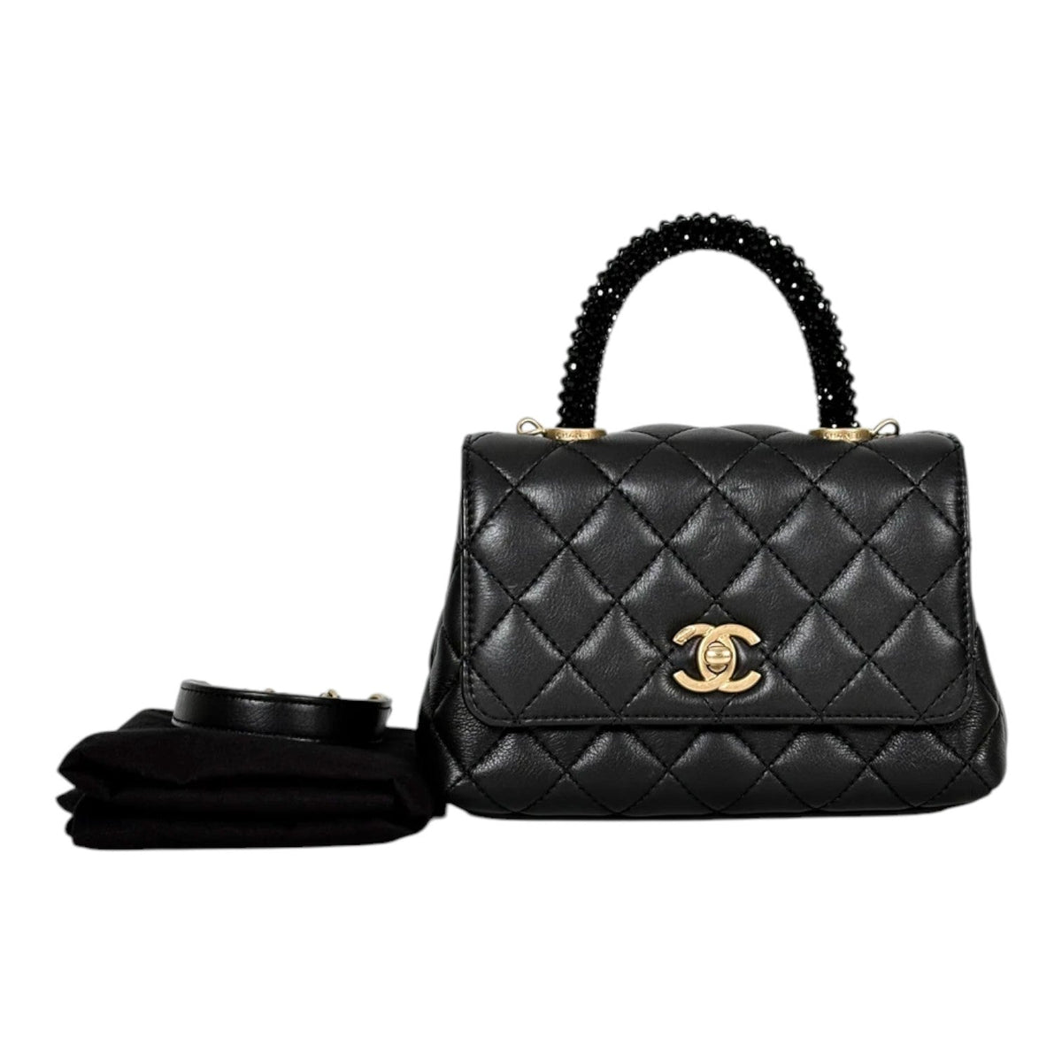 Chanel Crystal Top Handle Mini Coco Bag