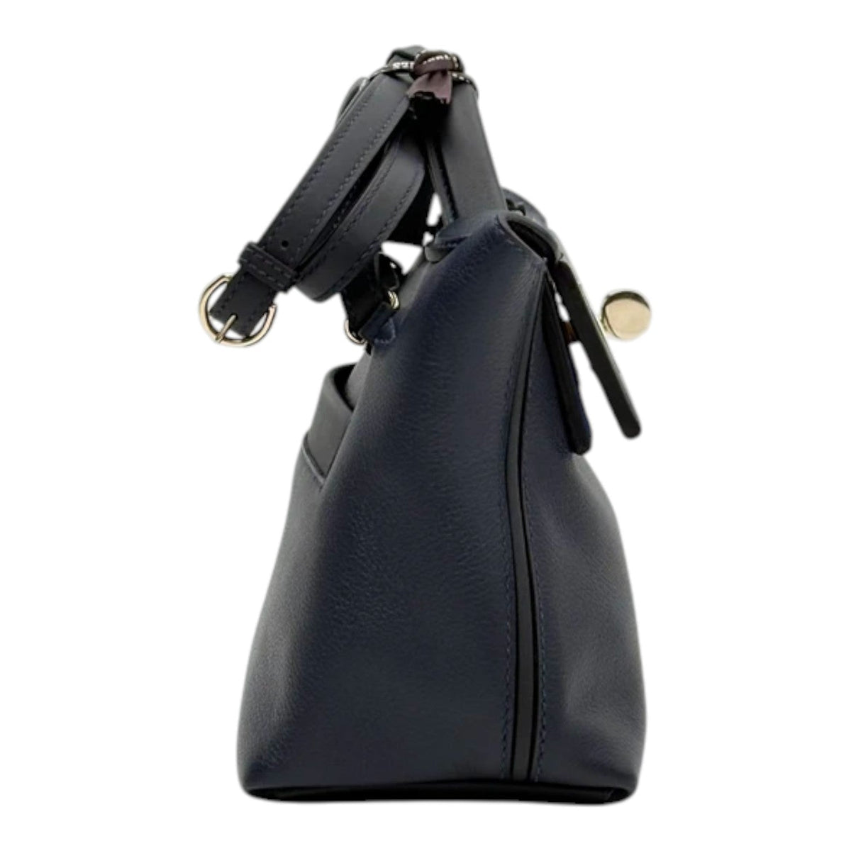 Hermes 2424 Mini Blue Bag in Evercolor with PHW