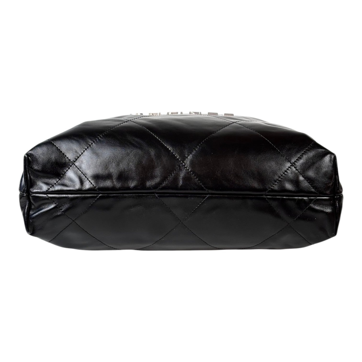Chanel 22 Small Bag Black Calfskin Silver - Full Set