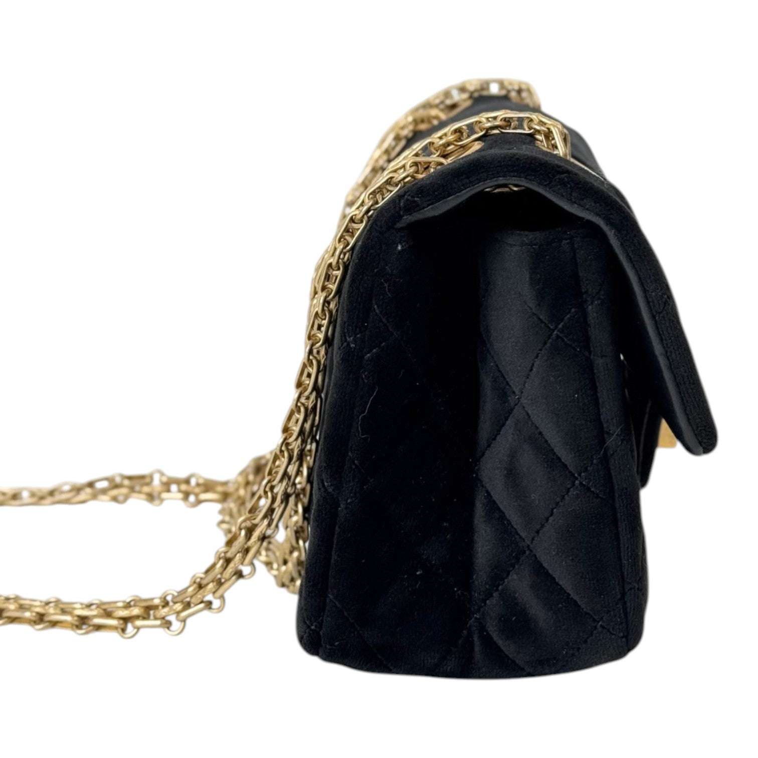 Chanel Black Velvet Mini Re-Issue Bag