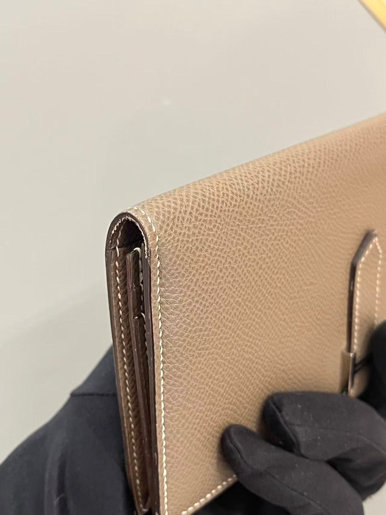 Hermès Bearn Long Wallet - Etoupe (Elephant Grey)