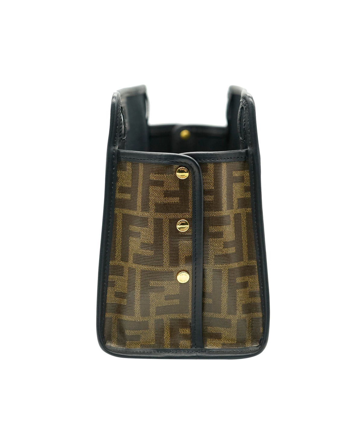 Fendi Fendi Brown Zucca Coated Canvas 1947 Peekaboo Defender Cover ALL0957