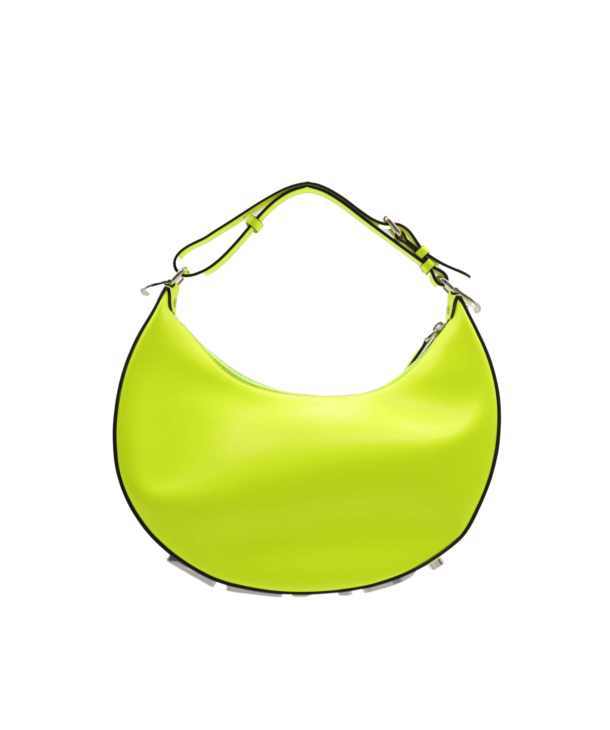 Fendi Fendi Fendigraphy Acid Yellow Hobo Style Bag Silver Hardware AGC2032