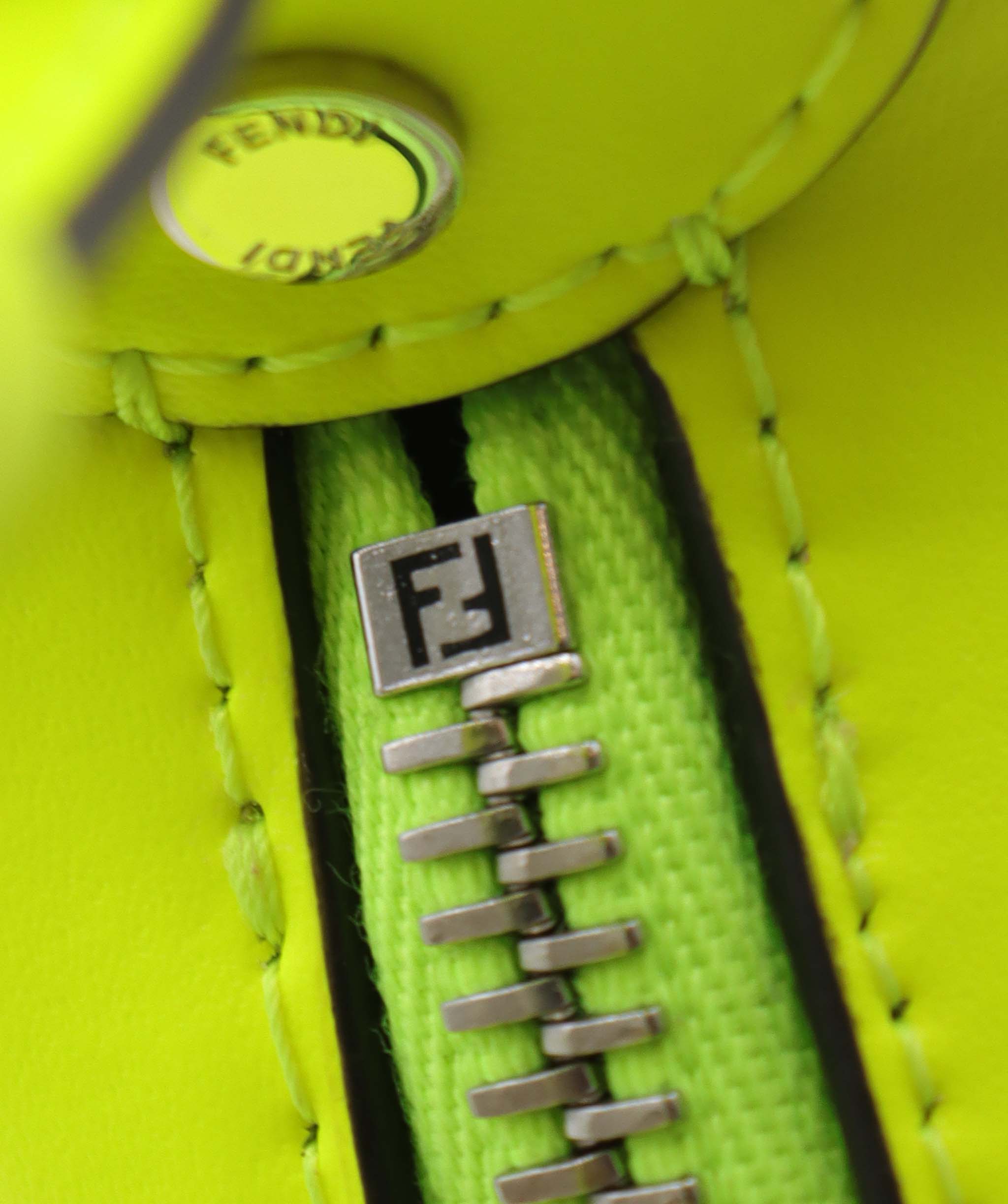 Fendi Fendi Fendigraphy Acid Yellow Hobo Style Bag Silver Hardware AGC2032